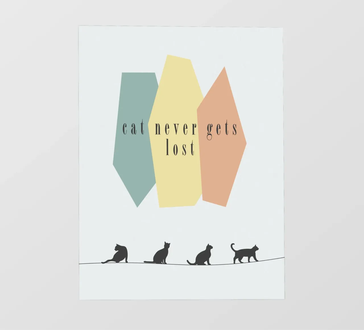 cat never gets lost telo in pvc da natural neutral