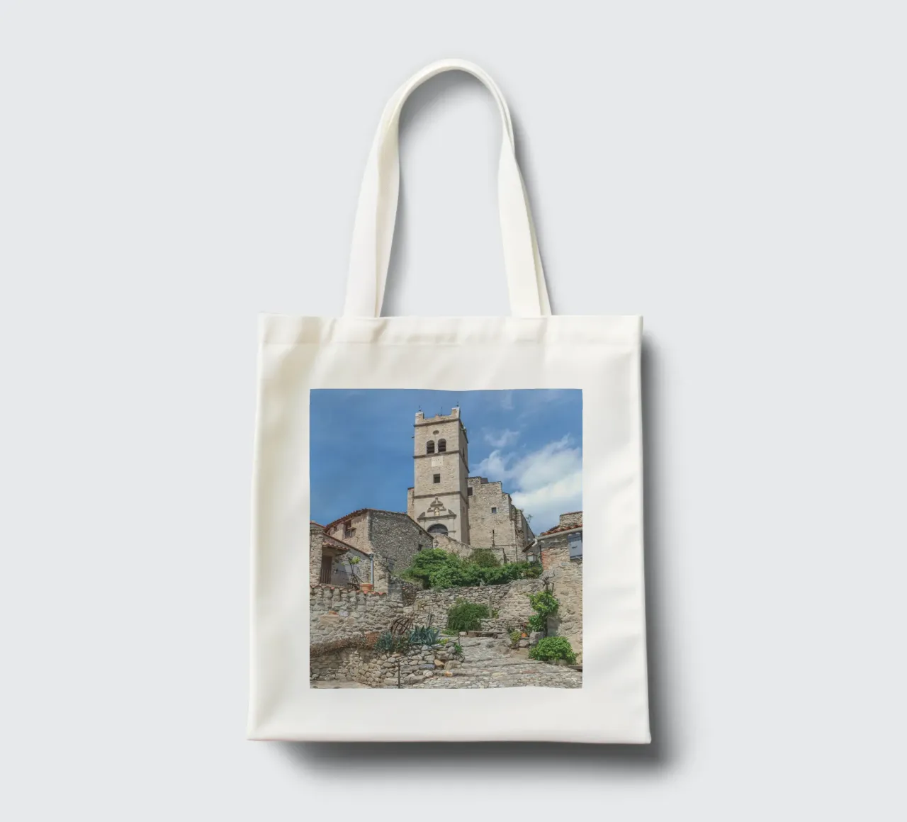Eglise Saint-Vincent-d'En-Haut, Eus tote bag by Dave Hare Photography