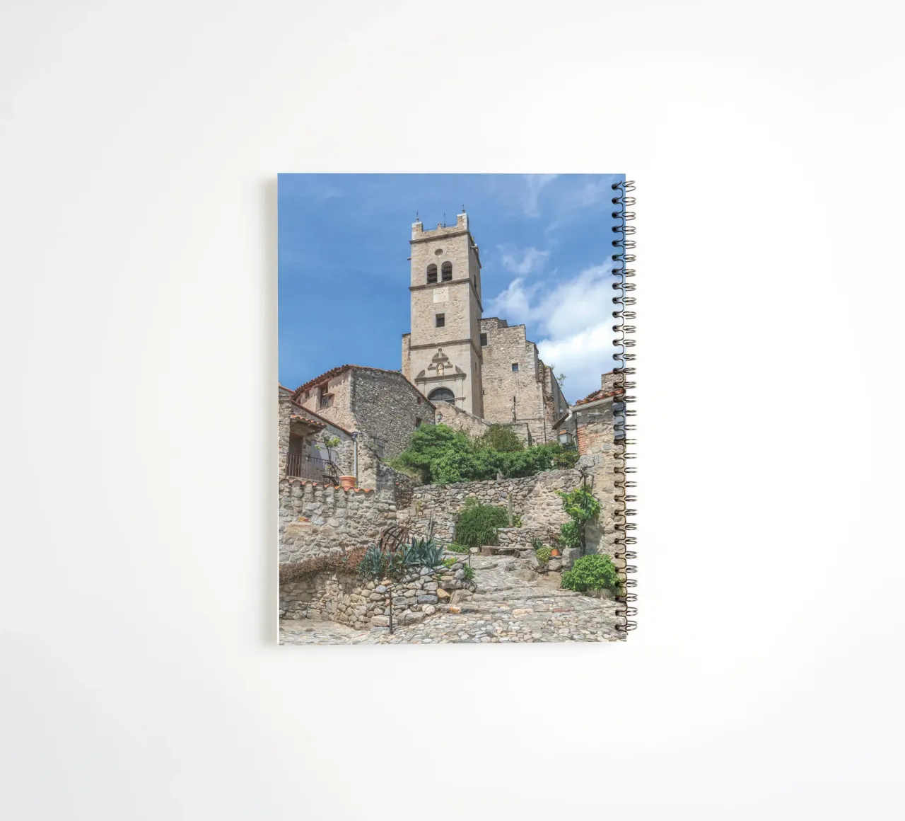 Eglise Saint-Vincent-d'En-Haut, Eus spiral notebook by Dave Hare Photography