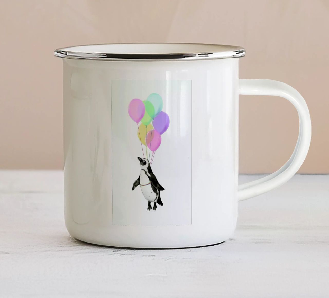 I Believe I Can Fly tazza in smalto da Laura Graves