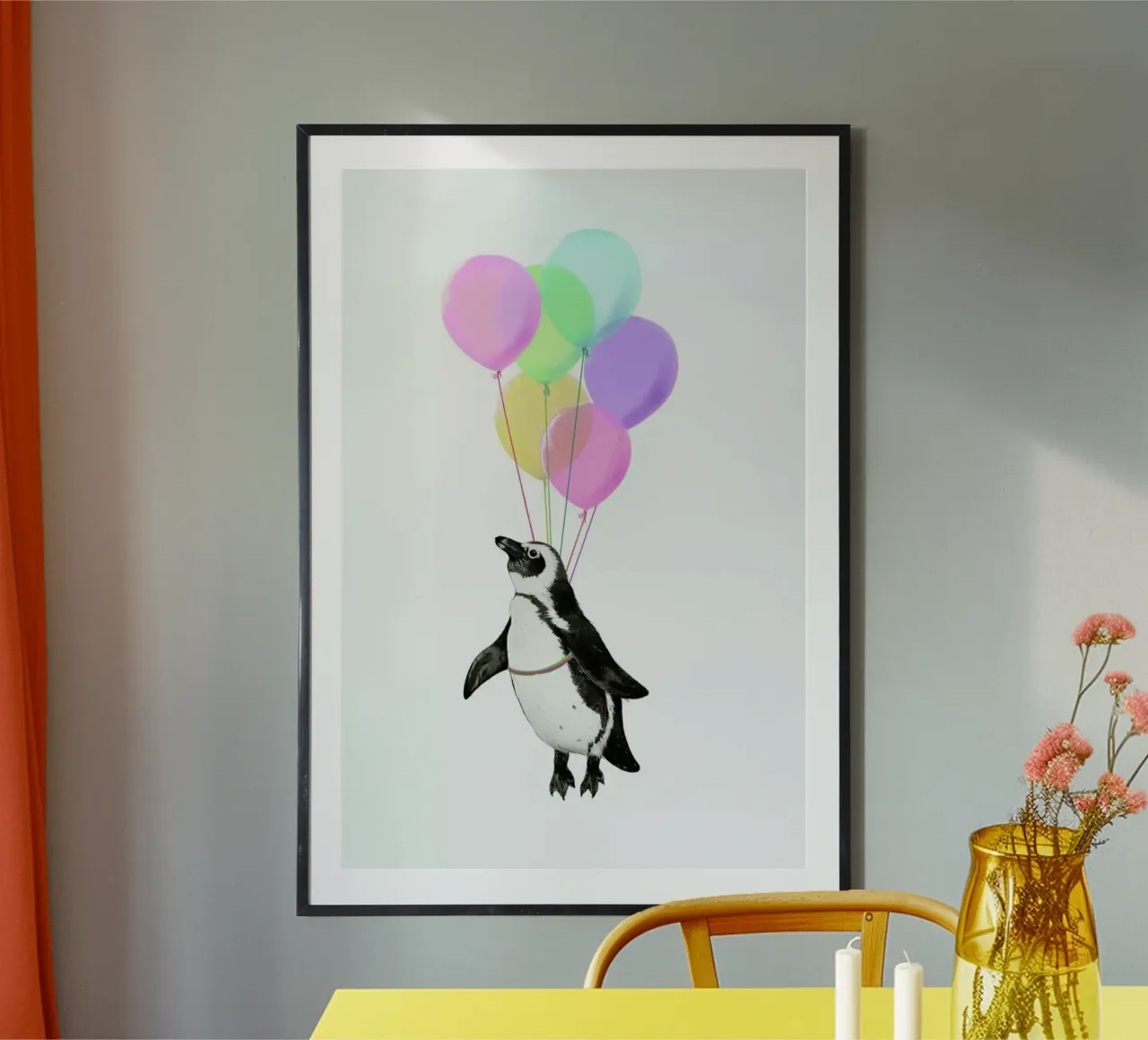 I Believe I Can Fly poster con telaio in legno da Laura Graves