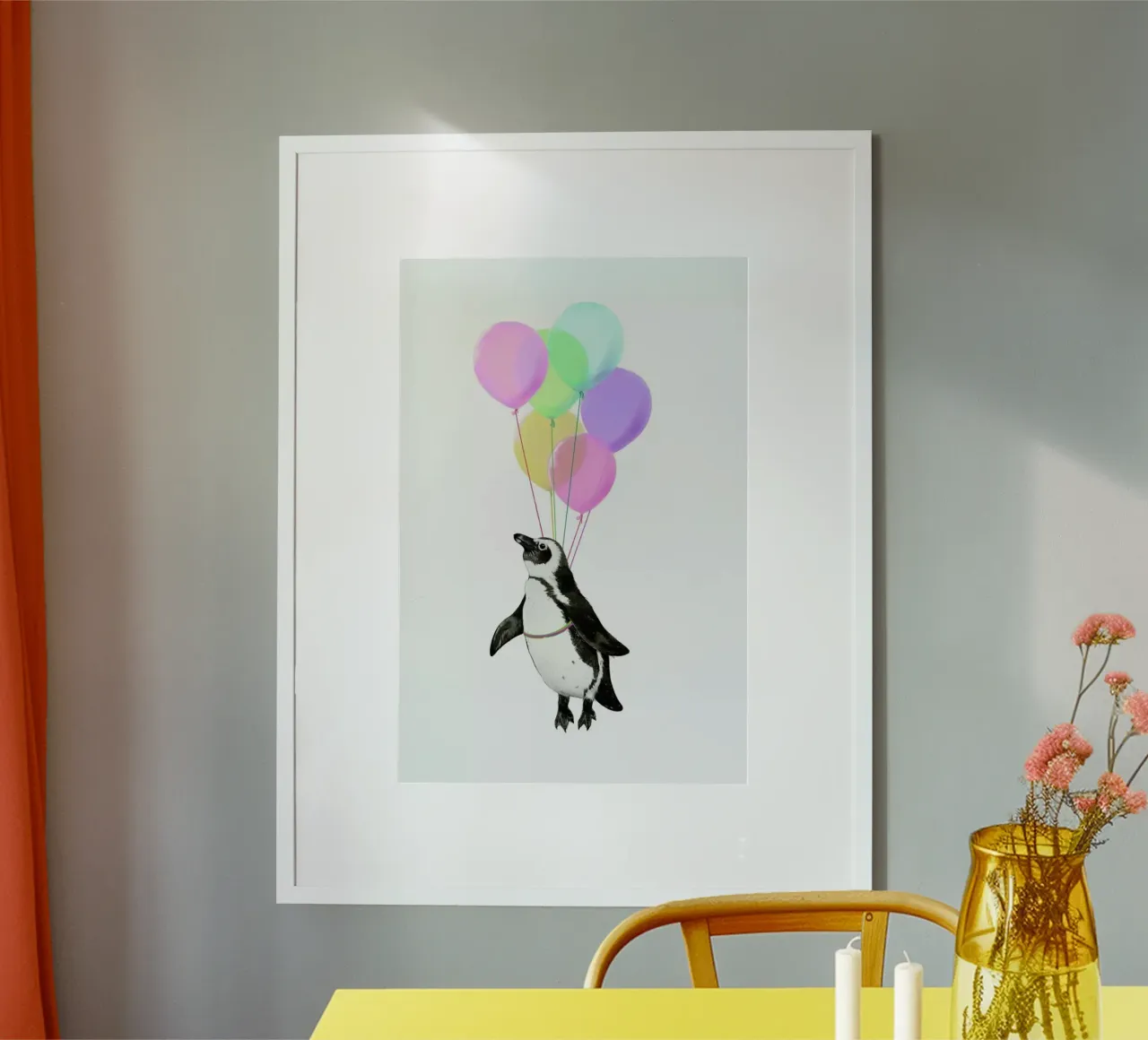 I Believe I Can Fly poster con telaio in legno da Laura Graves