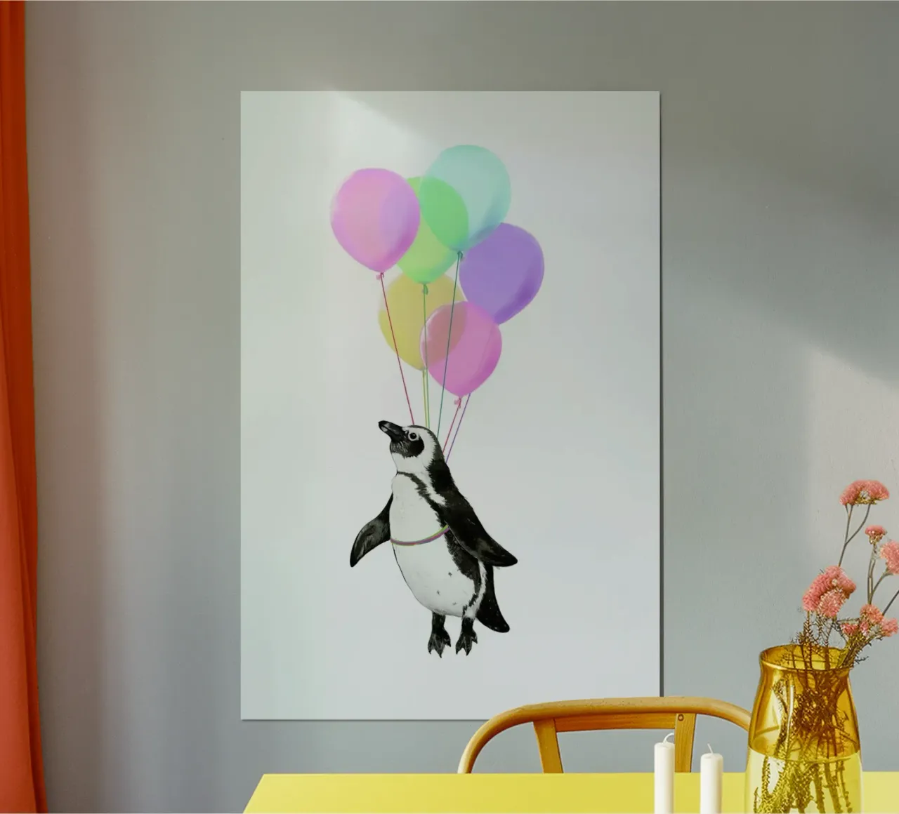 I Believe I Can Fly poster con telaio in legno da Laura Graves