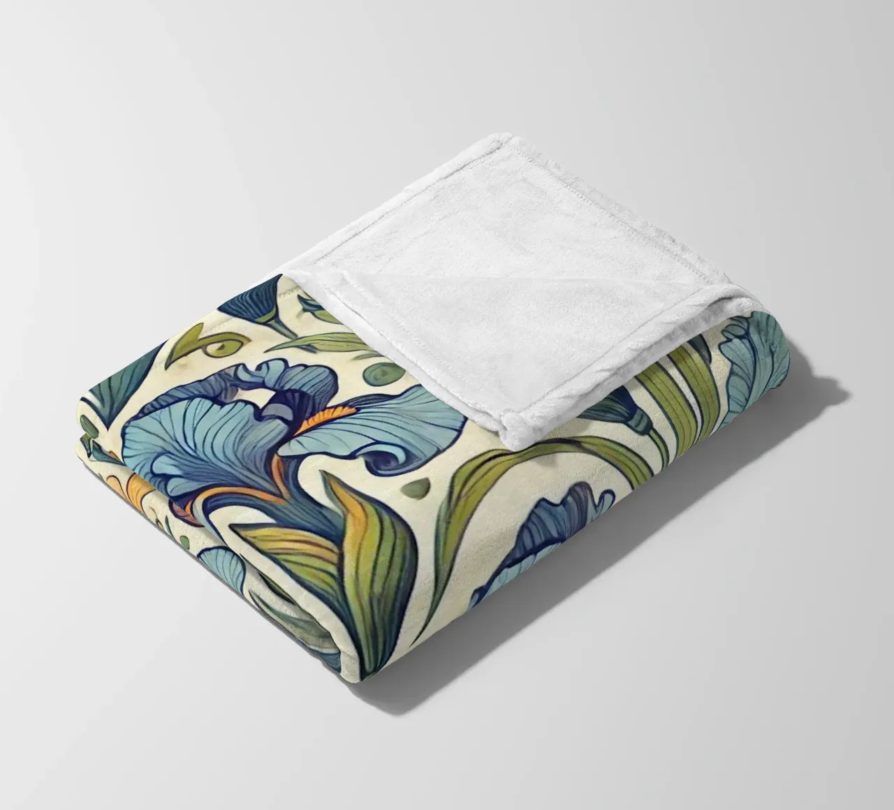 Irises Imagination fleece blanket by Organic Aesthetics