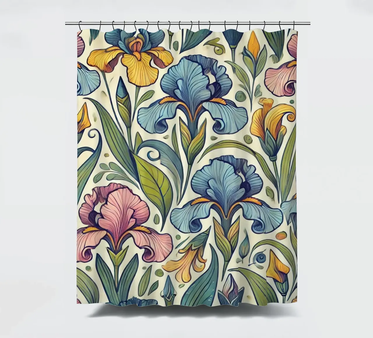 Irises Imagination shower curtain by Organic Aesthetics