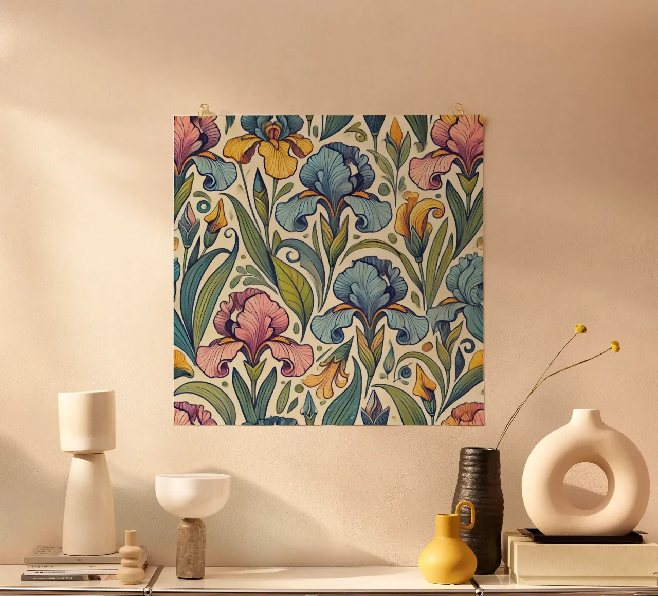 Immaginazione Iris poster con telaio in plastica da Organic Aesthetics