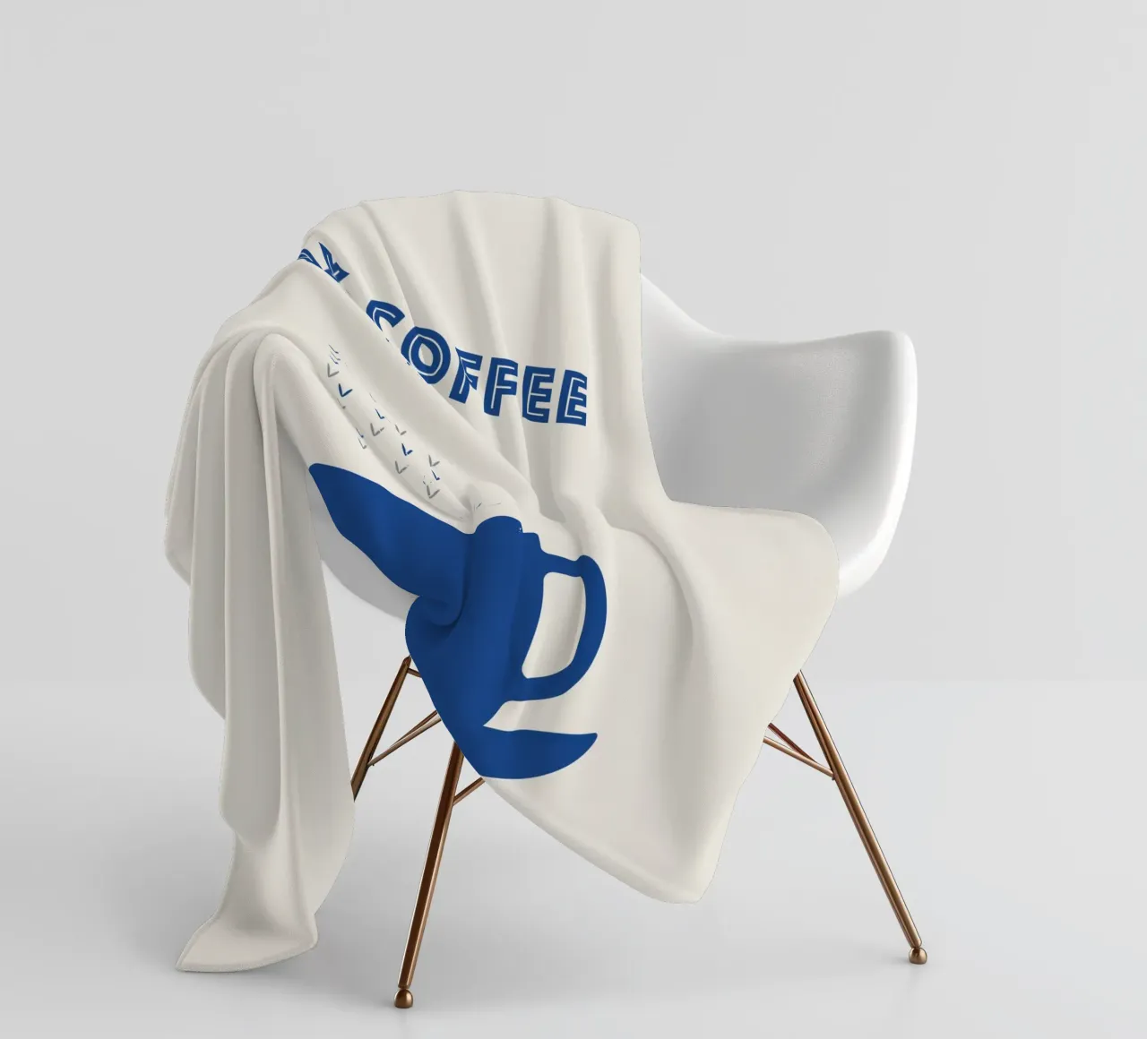 RELAX COFFEE CAT fleece blanket by natural neutral