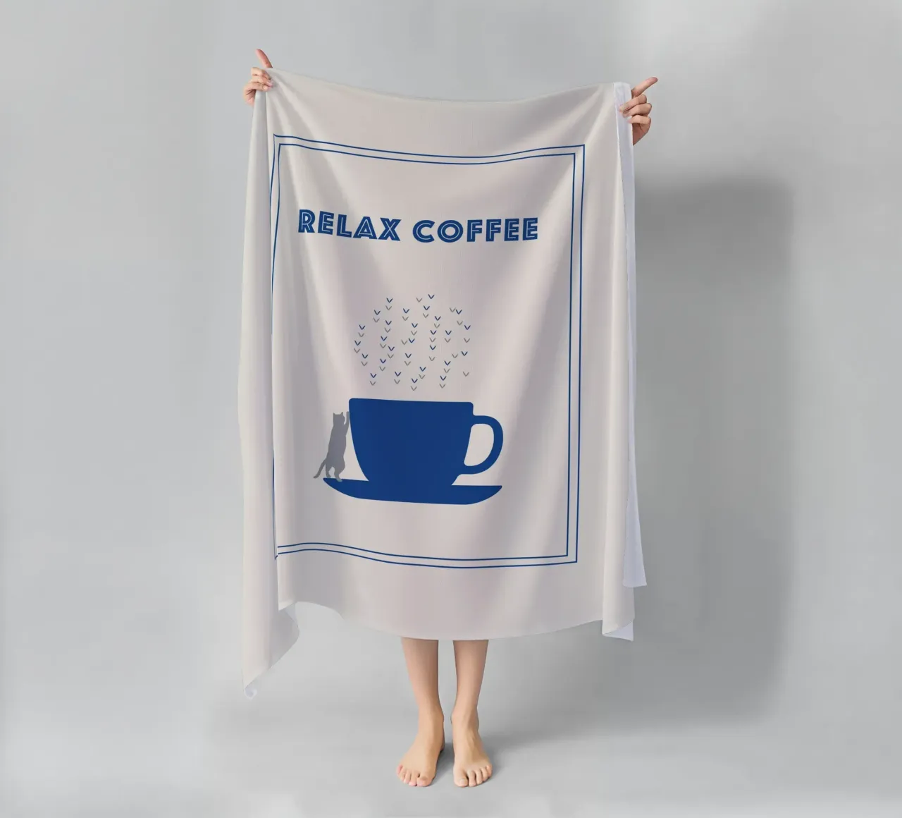 RELAX COFFEE CAT telo mare da natural neutral