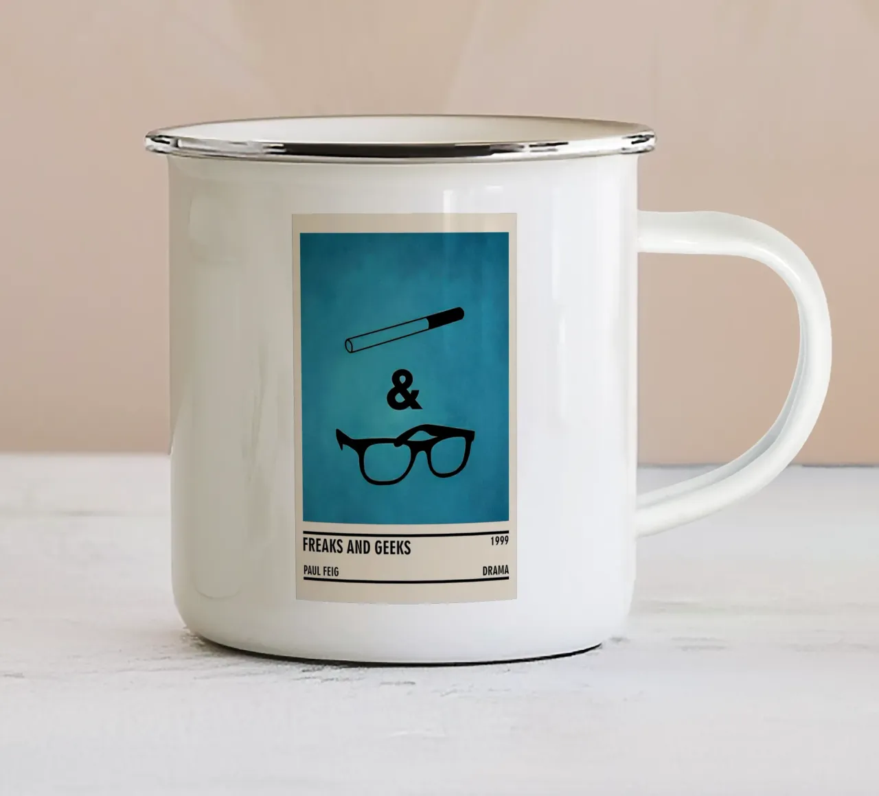Freaks and Geeks Emaille Tasse von TheArtstudio