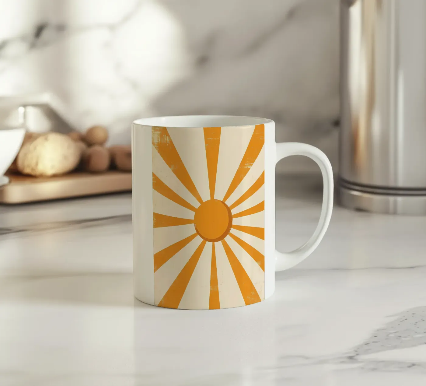 Boho Sun ceramic mug by IamHomeStudio