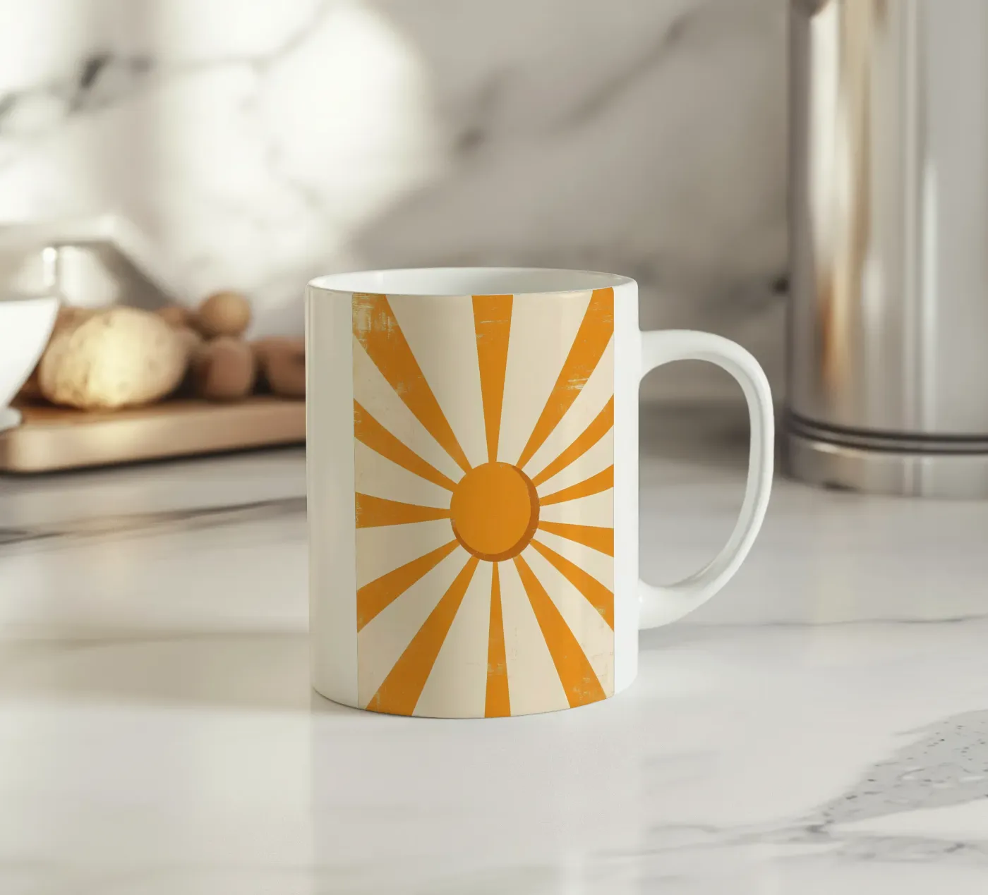 Boho Sun ceramic mug by IamHomeStudio