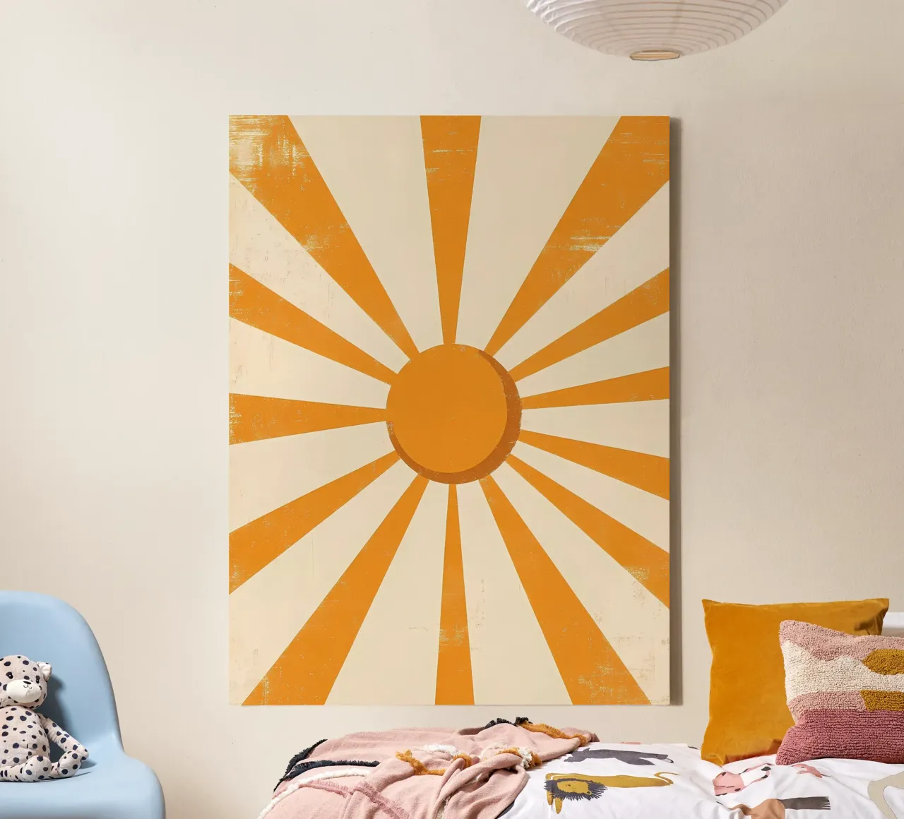 Sole Boho tela con Cornice a cassetta da IamHomeStudio