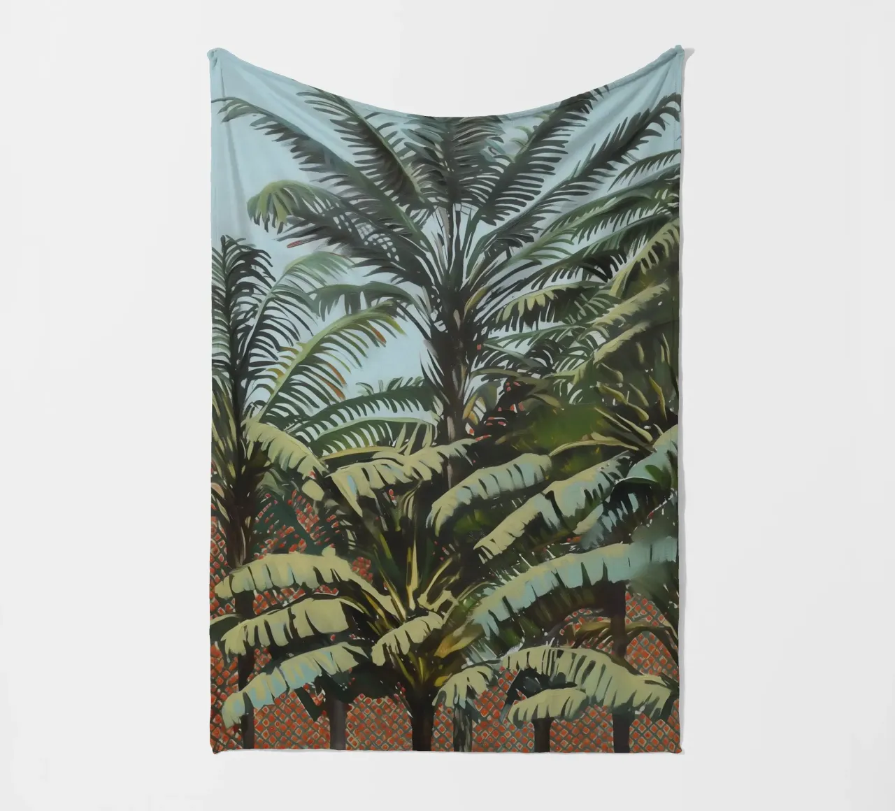 Fantasie floreali di Palmen coperta in pile da Carinaprint