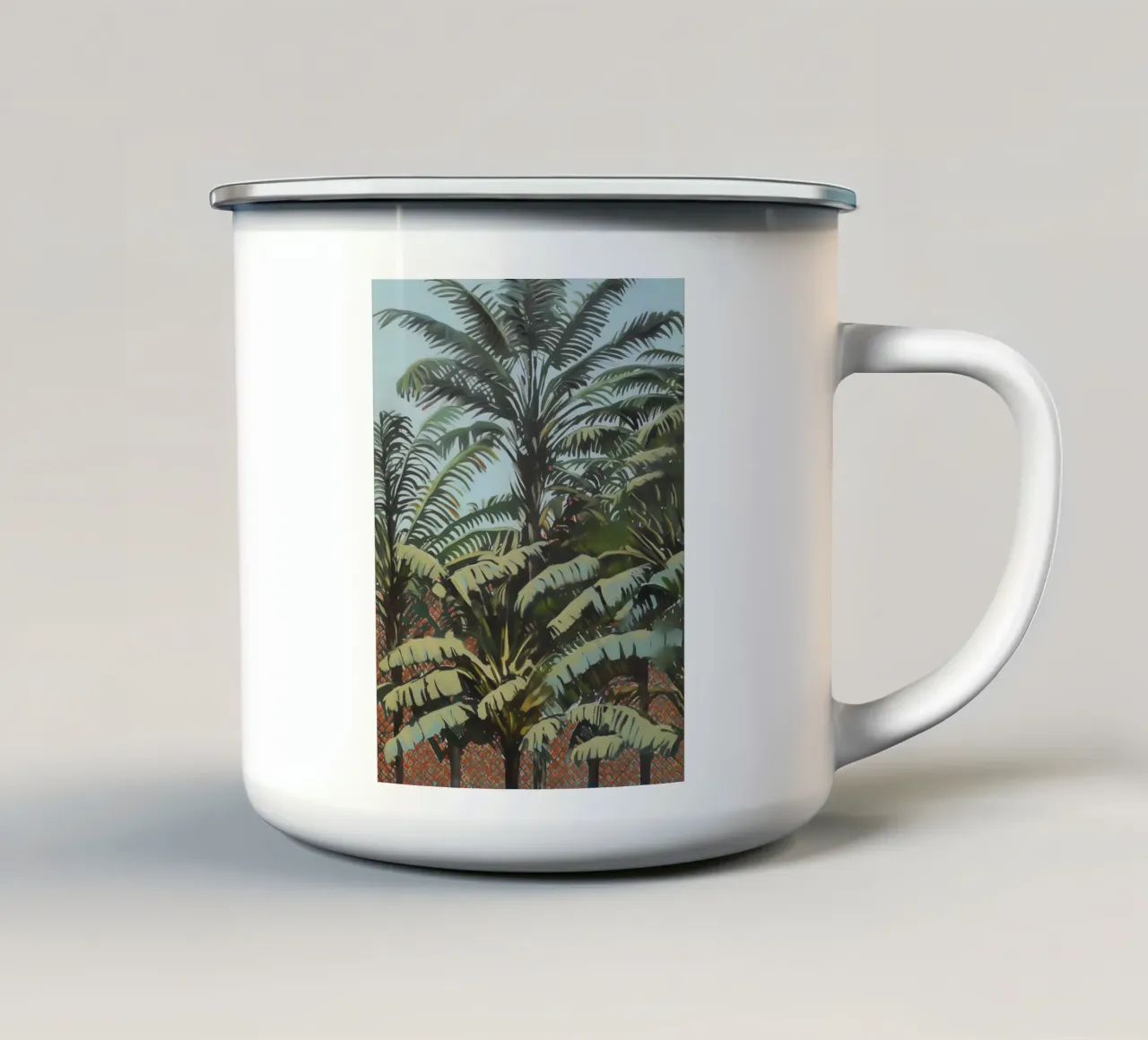 Fantasie floreali di Palmen tazza in smalto da Carinaprint