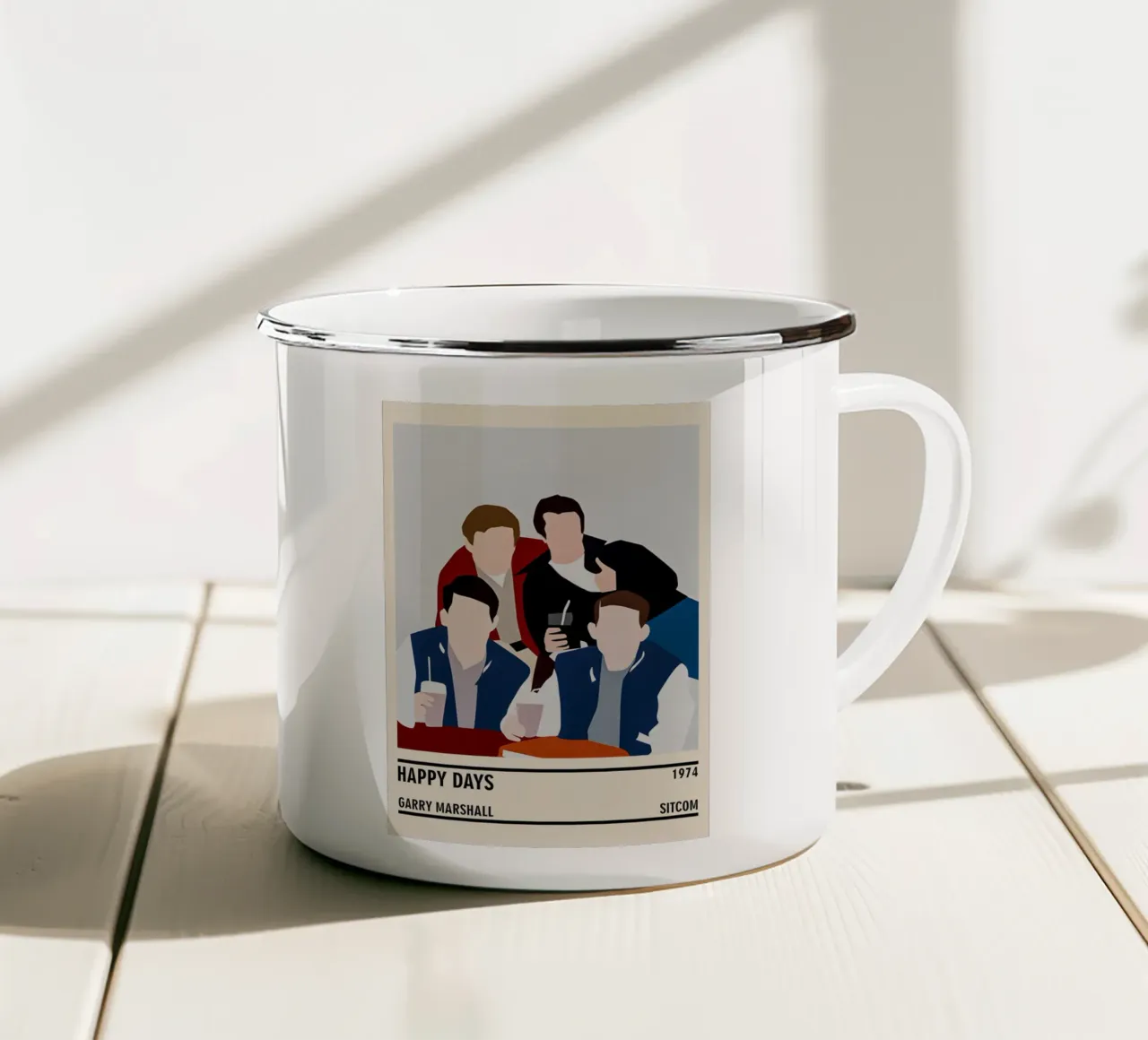 Happy Days tazza in smalto da TheArtstudio