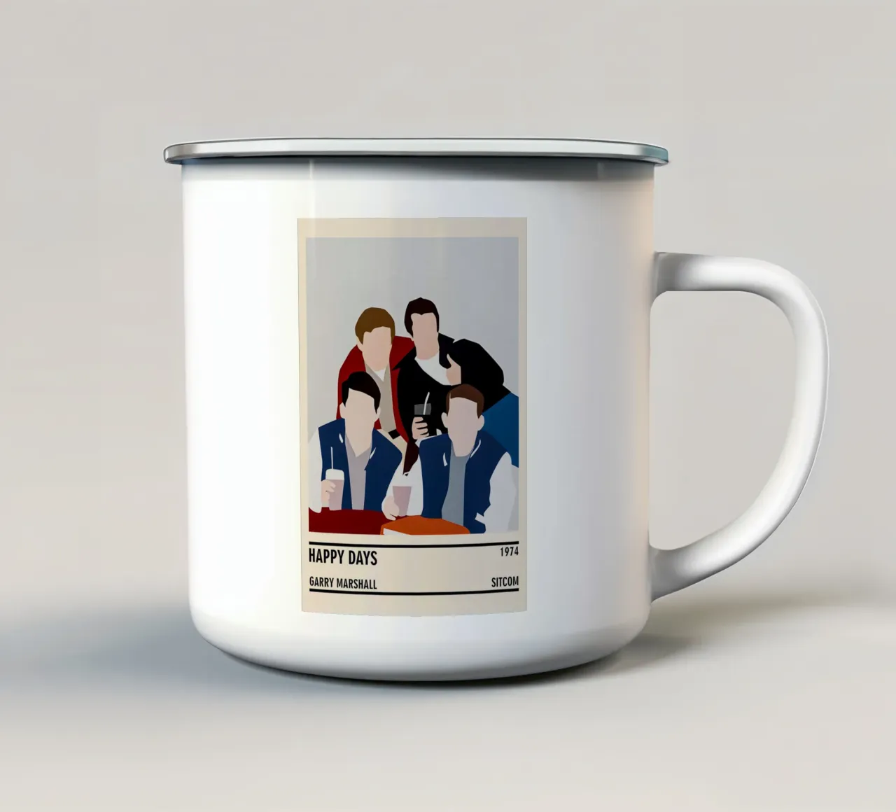 Happy Days tazza in smalto da TheArtstudio