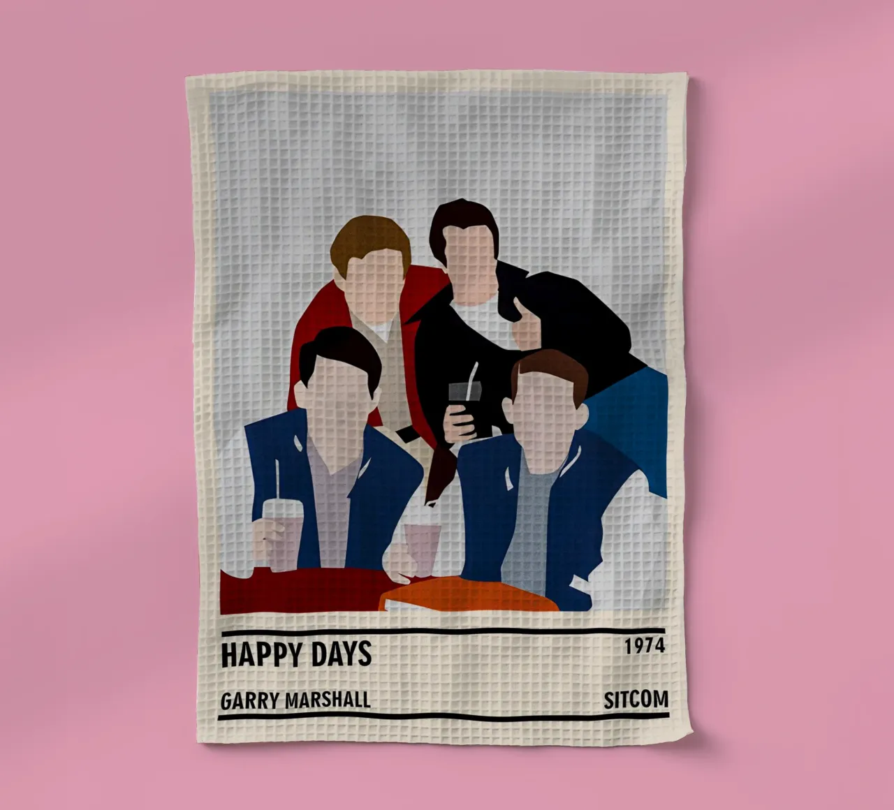 Happy Days tea towel by TheArtstudio
