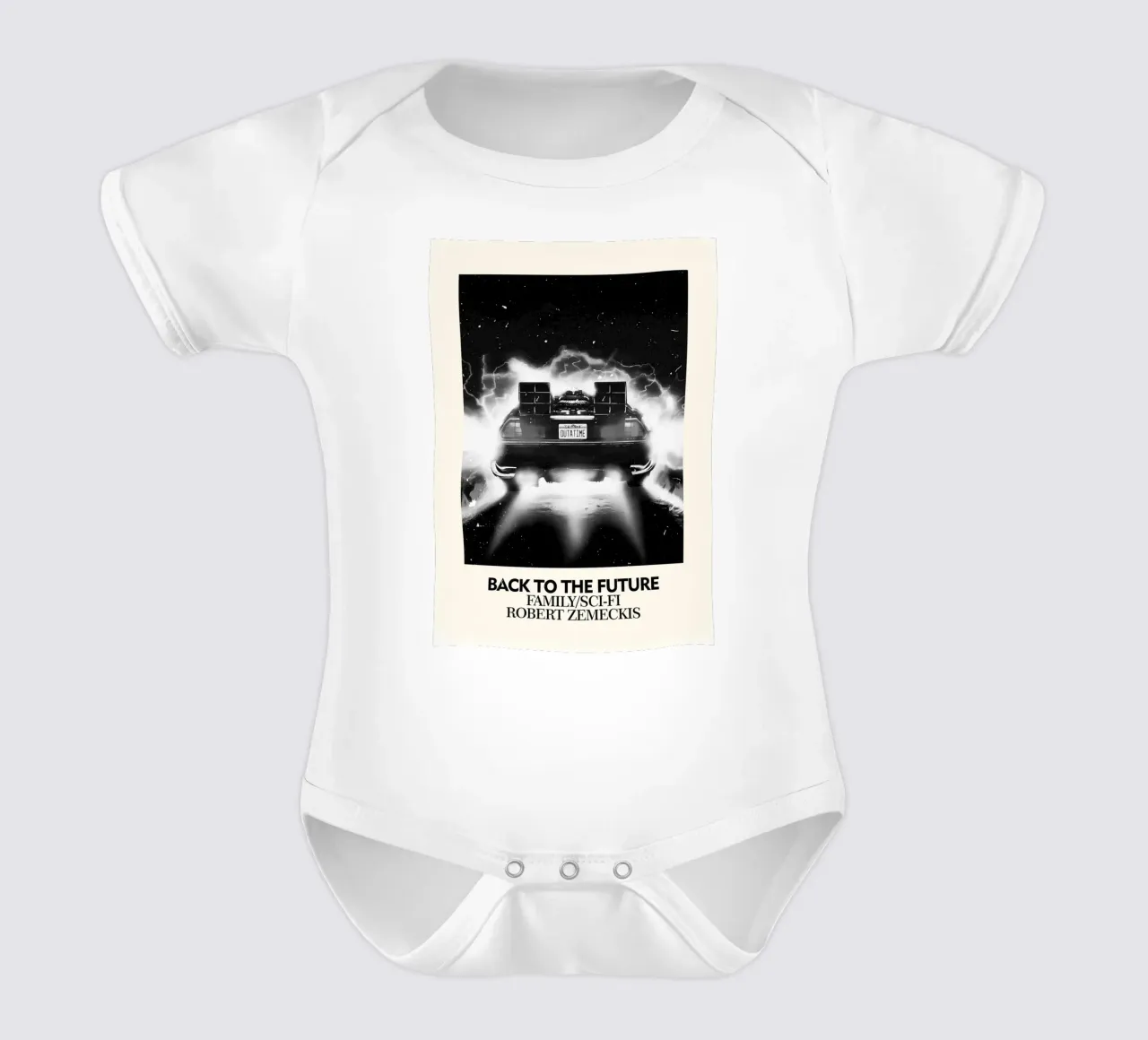 Back To The Future body neonato maniche corte da FreeArtStudio