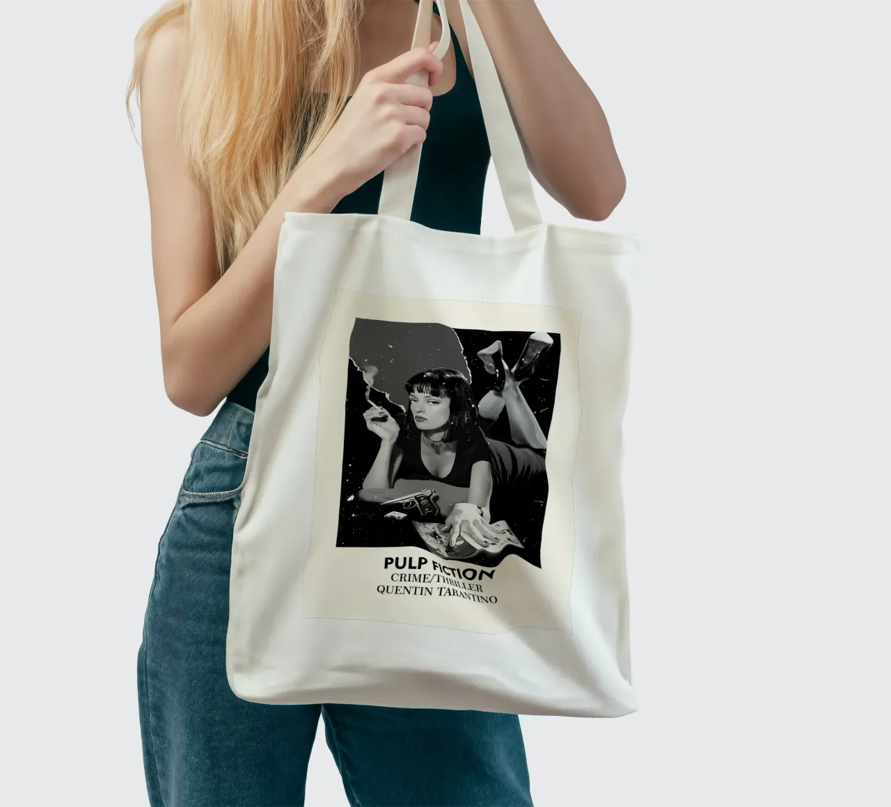 Pulp Fiction tote bag by FreeArtStudio
