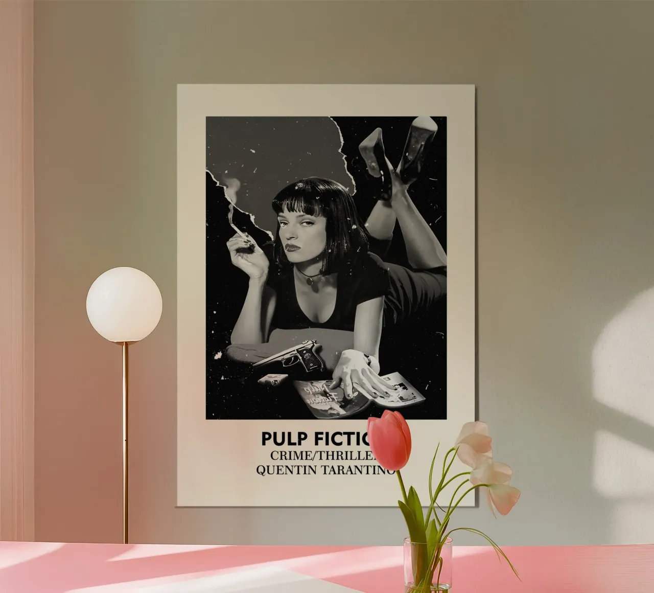 Pulp Fiction poster con telaio in plastica da FreeArtStudio
