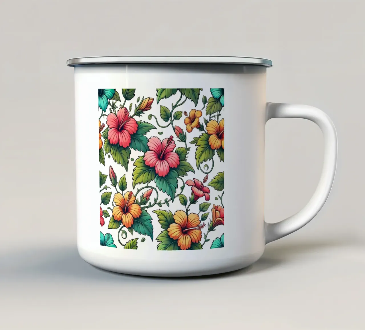 Armonia dell'ibisco tazza in smalto da Organic Aesthetics