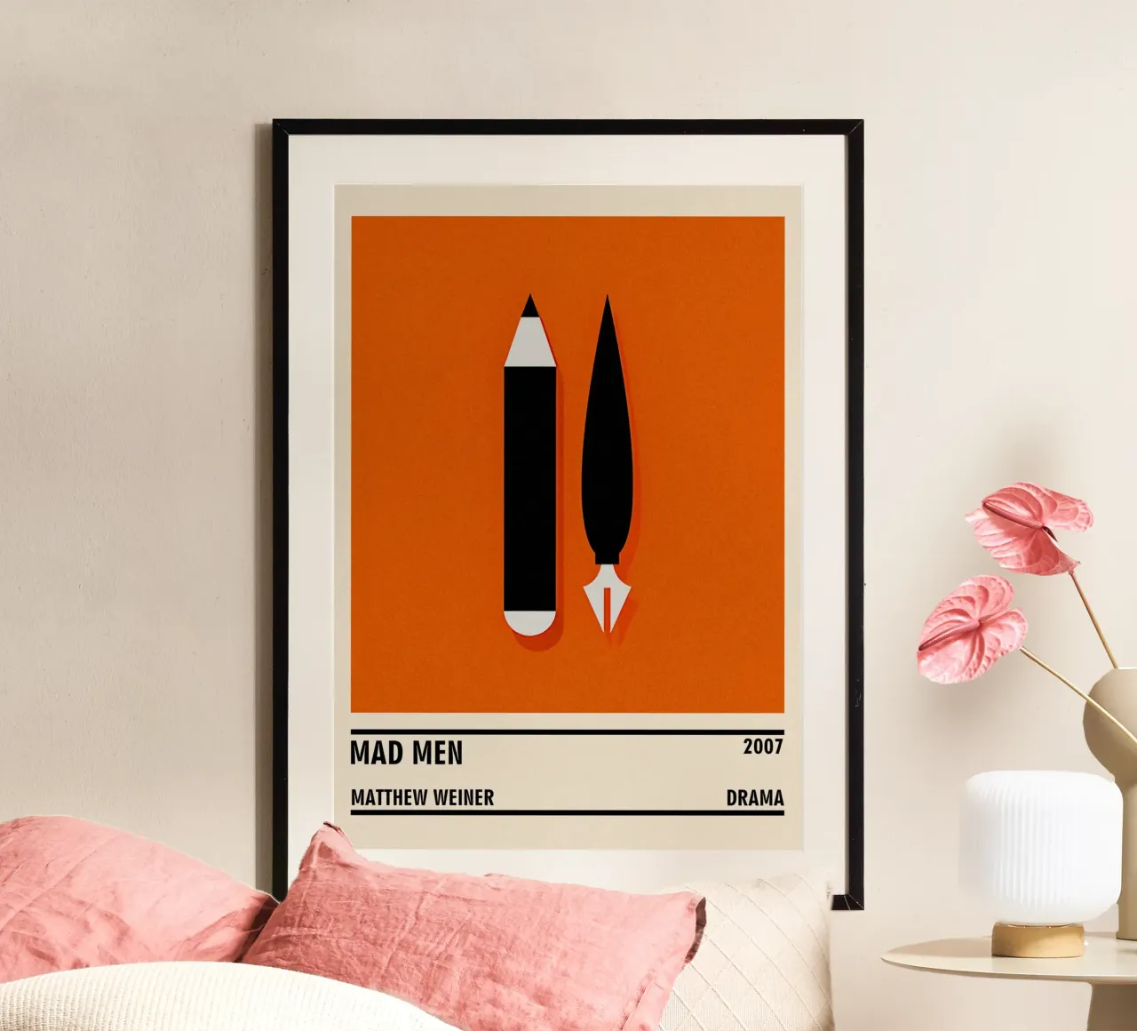 Mad Men poster con telaio in legno da TheArtstudio