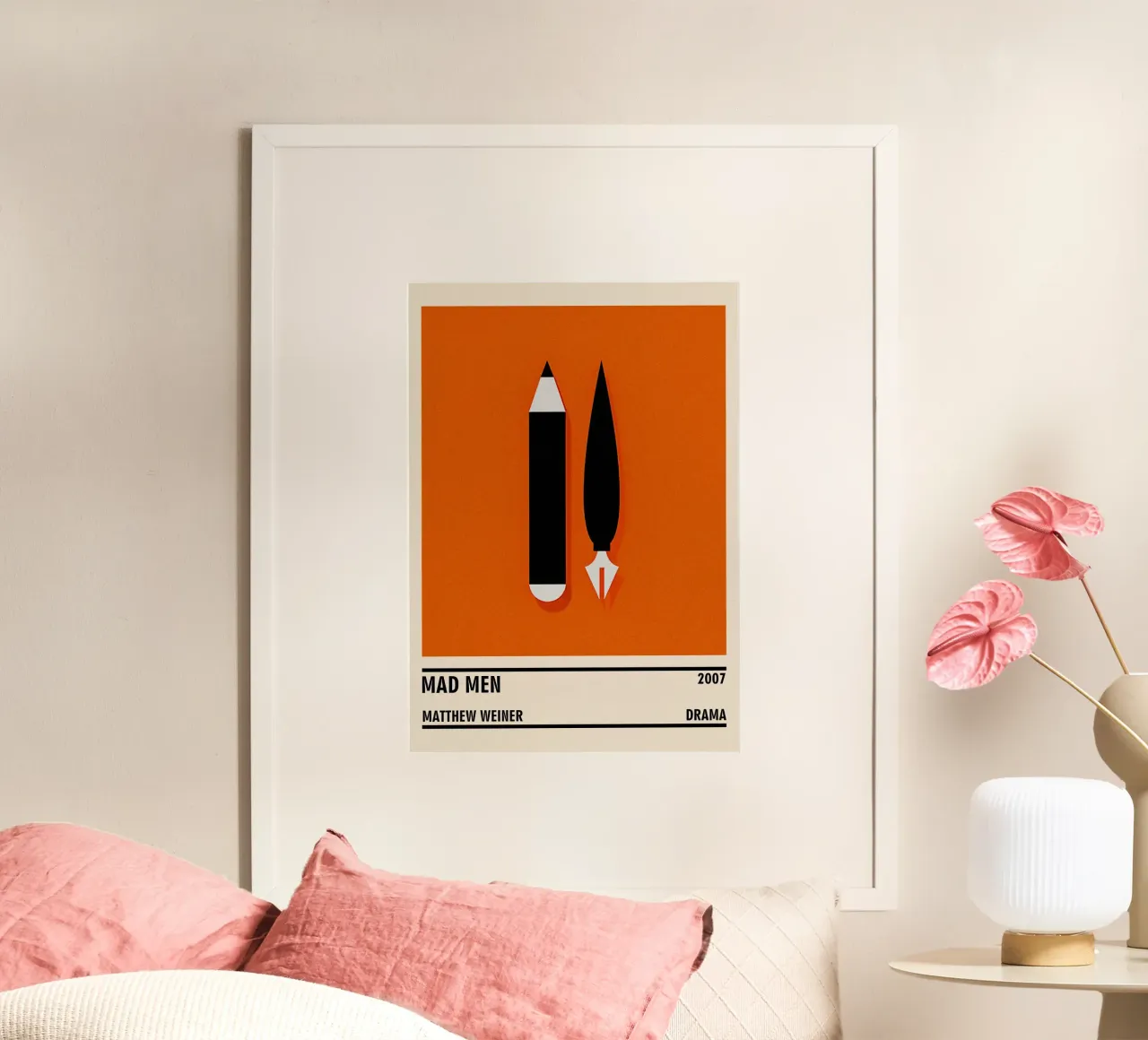 Mad Men poster con telaio in legno da TheArtstudio