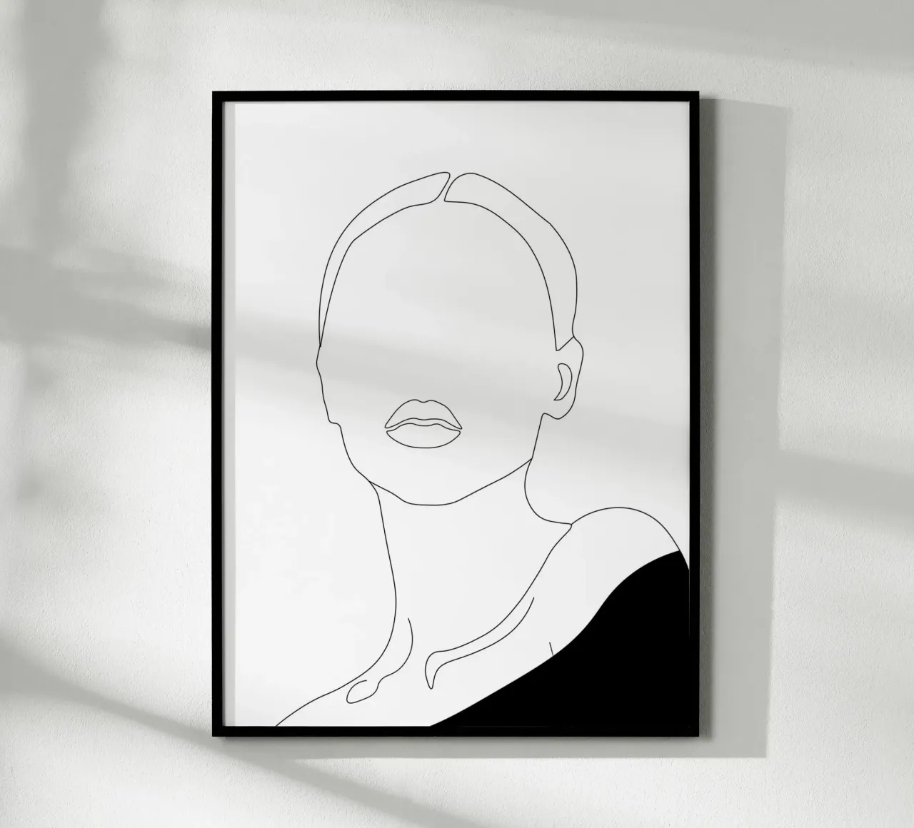 Line art minimale di donna carta hahnemühle da Urban Art Draw
