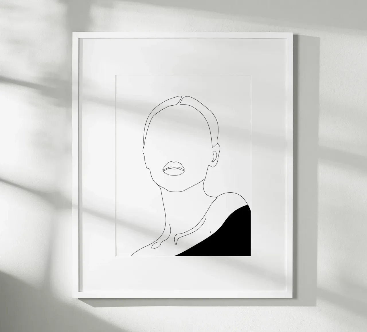 Line art minimale di donna carta hahnemühle da Urban Art Draw