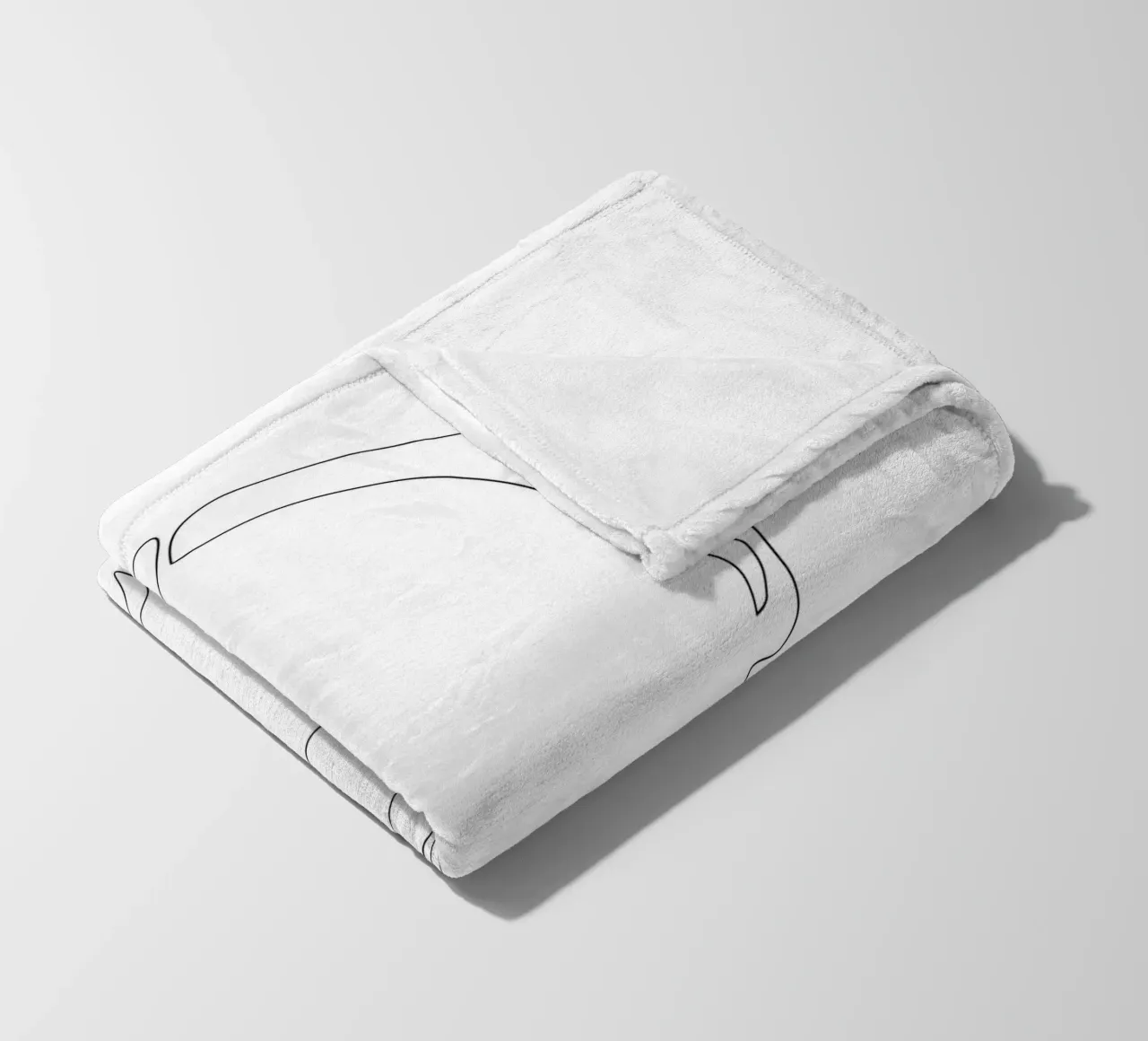 Woman minimal line art fleece blanket by Urban Art Draw