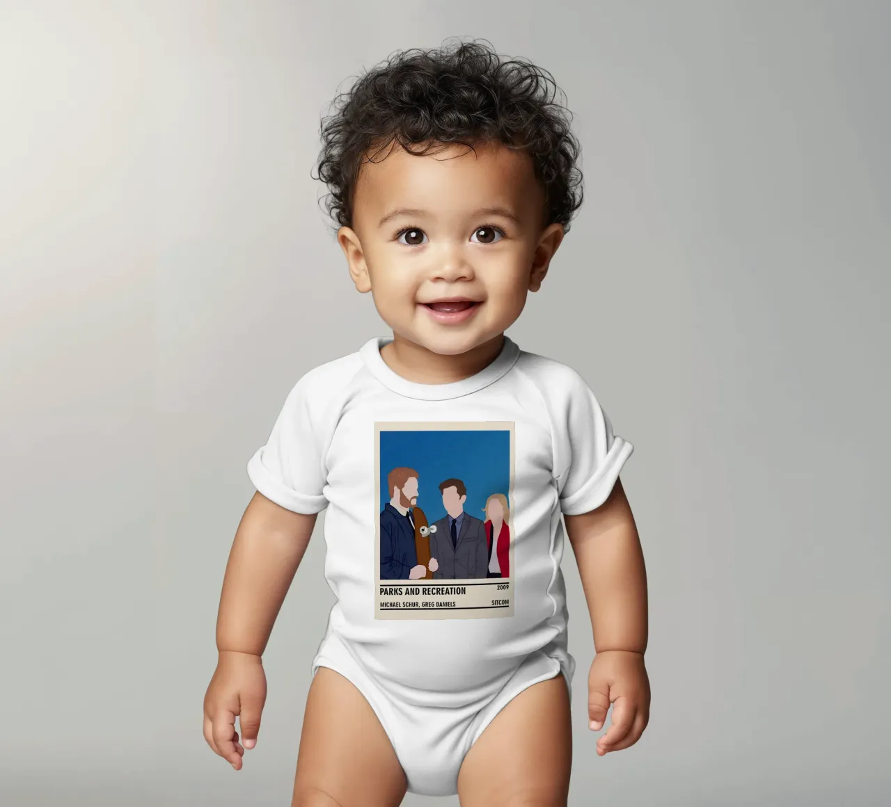 Parks and Recreation body neonato maniche corte da TheArtstudio