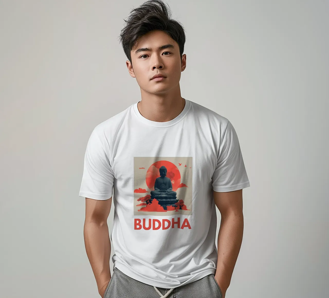 Buddha - Wisdom in Stillness t-shirt da Nikis Art Studio