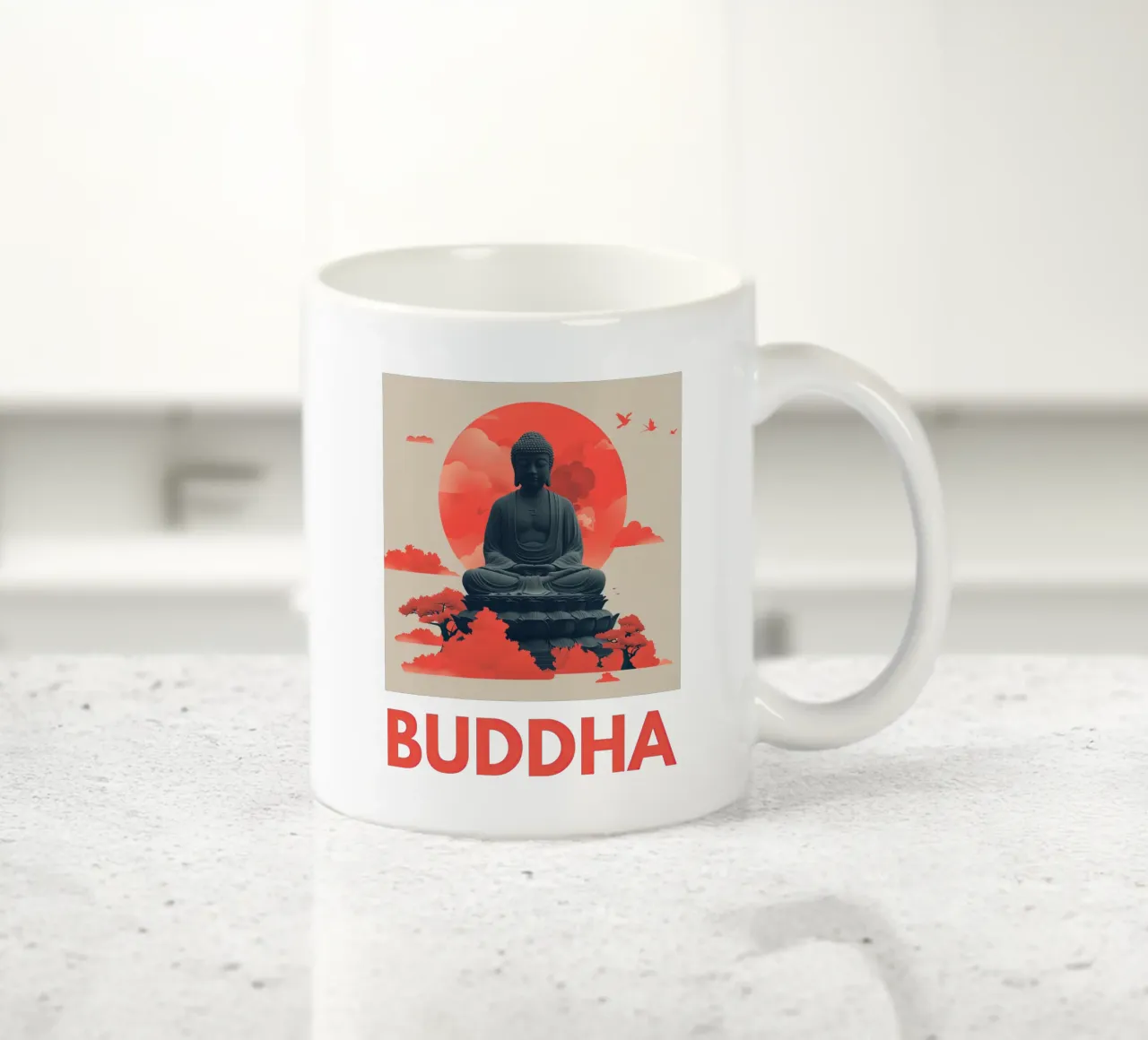 Buddha - Wisdom in Stillness tazza in ceramica da Nikis Art Studio