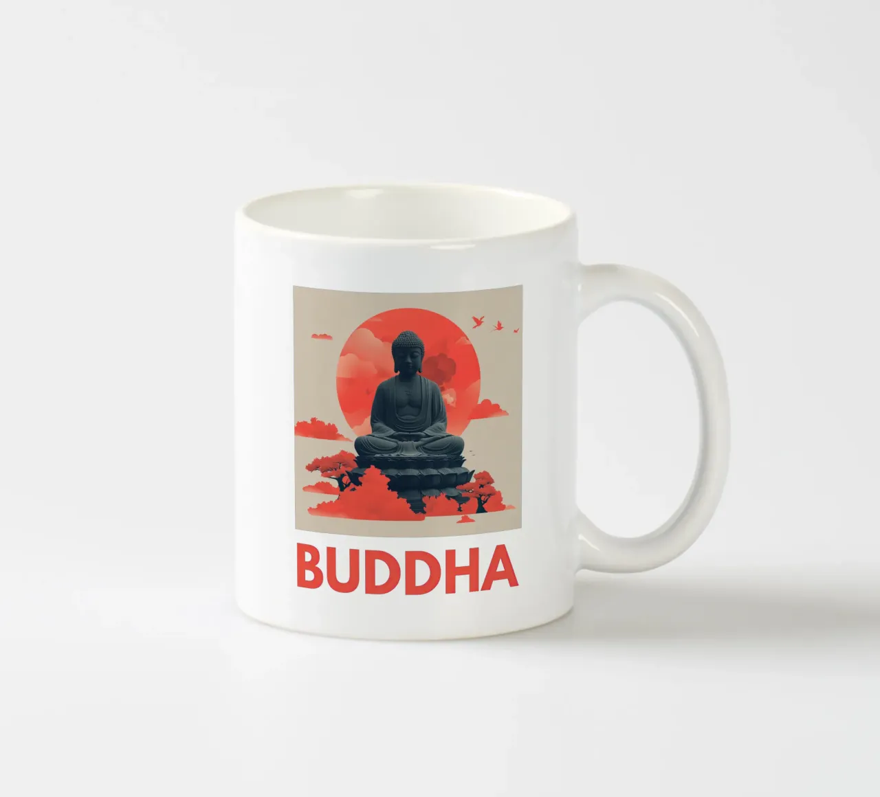 Buddha - Wisdom in Stillness tazza in ceramica da Nikis Art Studio