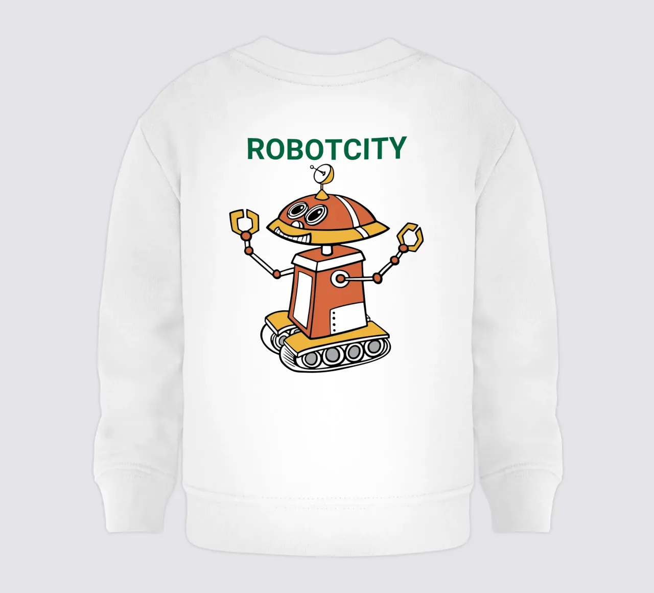 Logotipo de RobotCity: Robot futurista de dibujos animados sudadera de bebé de ComfyCouture