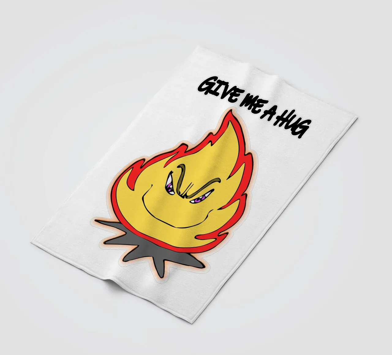 Cartone animato divertente Fuoco abbracciami coperta in pile da sillyindustries