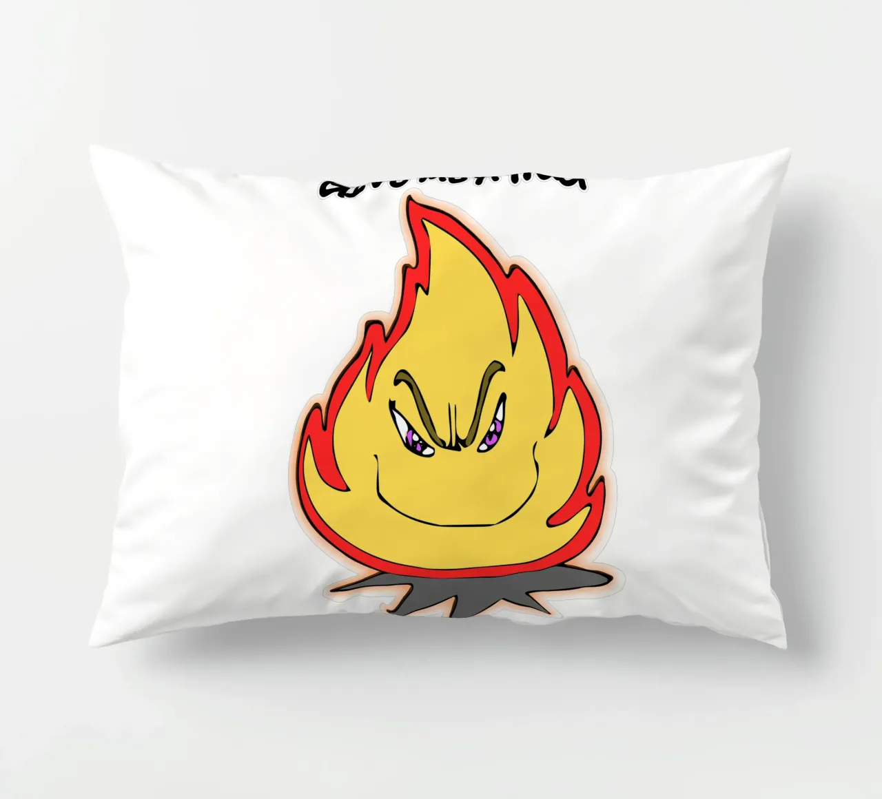 Cartone animato divertente Fuoco abbracciami cuscino da sillyindustries