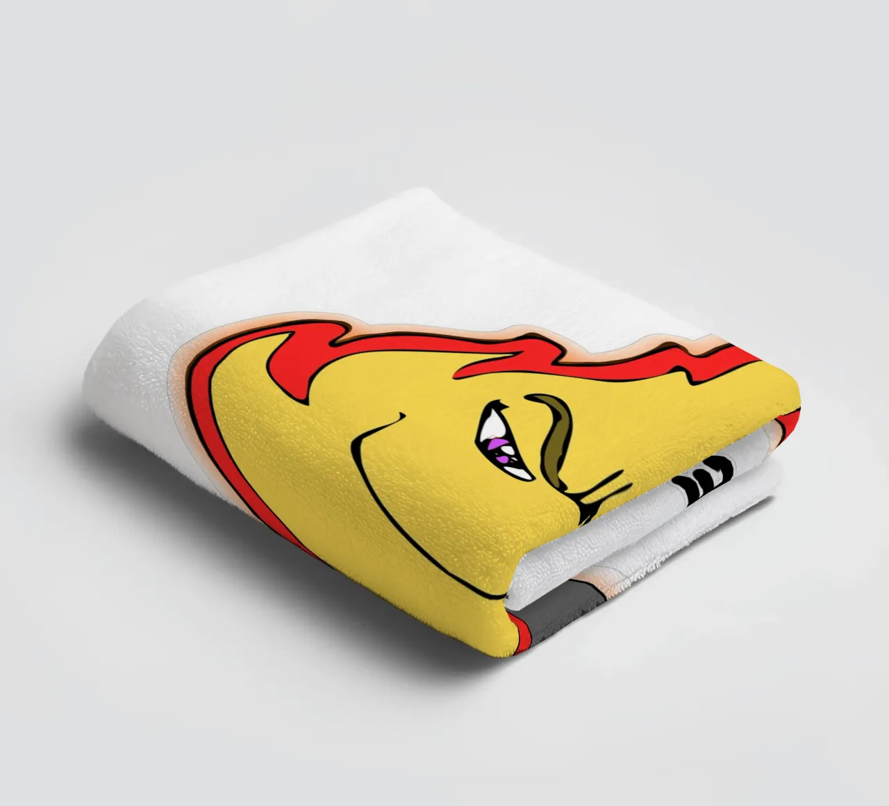 Cartone animato divertente Fuoco abbracciami asciugamano da bagno da sillyindustries