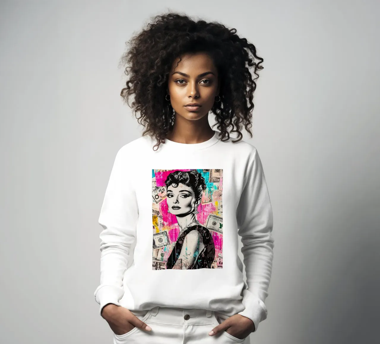 Audrey Hepburn felpa da FreeArtStudio