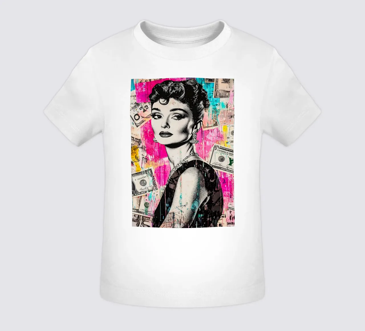Audrey Hepburn maglietta neonato da FreeArtStudio