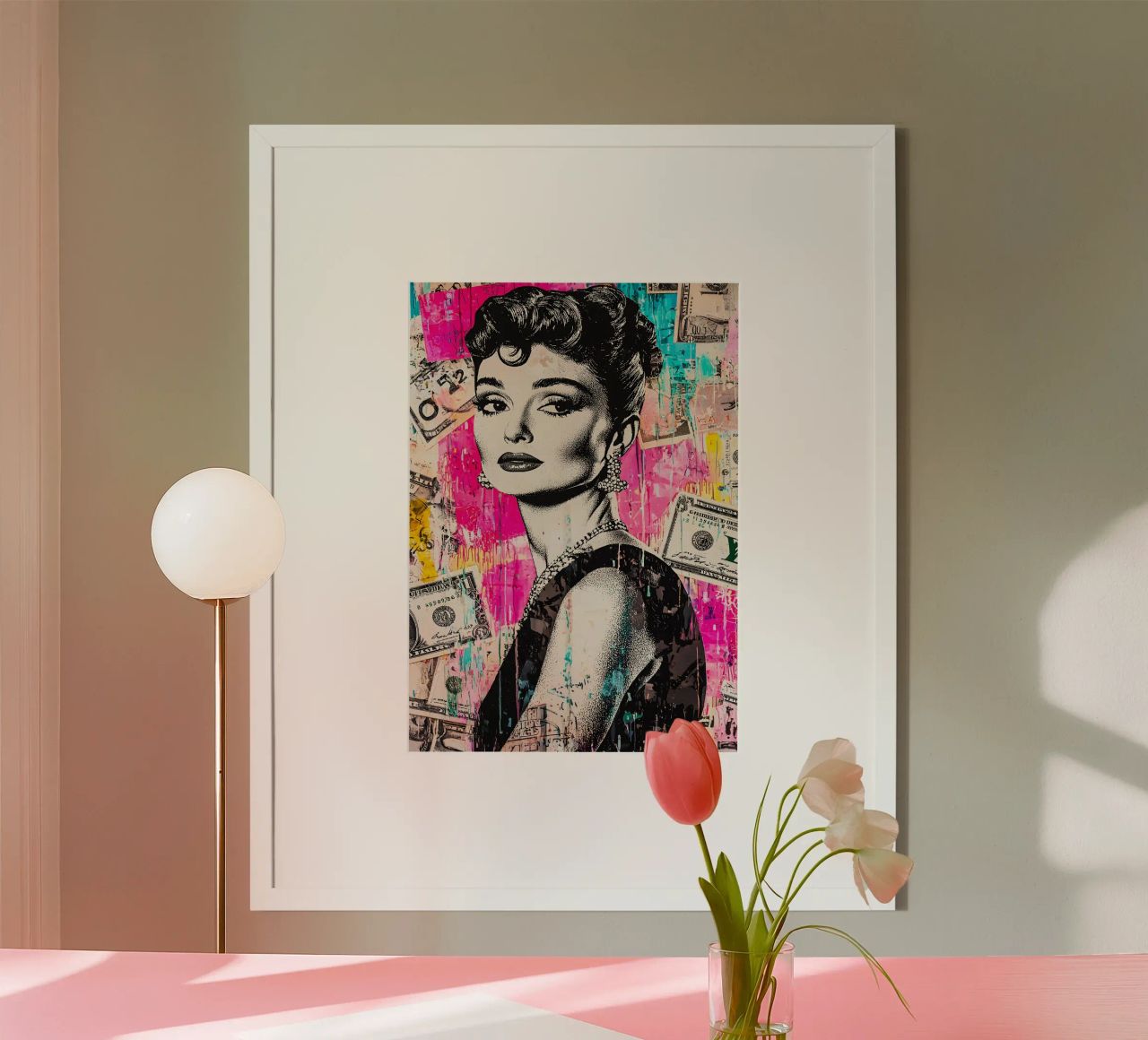 Audrey Hepburn poster by FreeArtStudio
