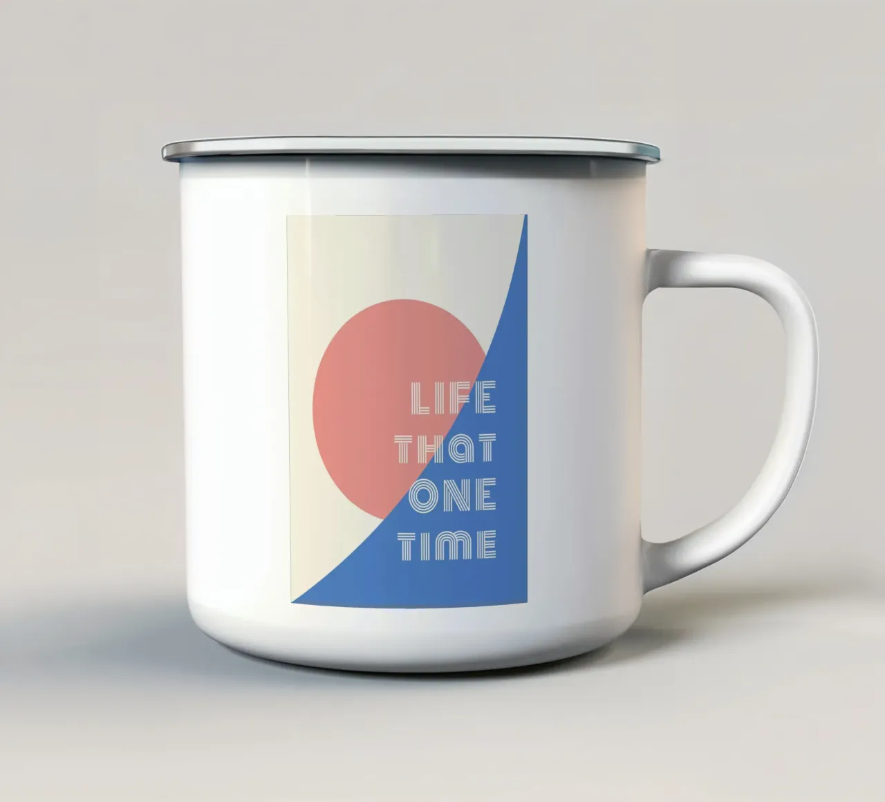 LIFE THAT ONE TIME tazza in smalto da natural neutral