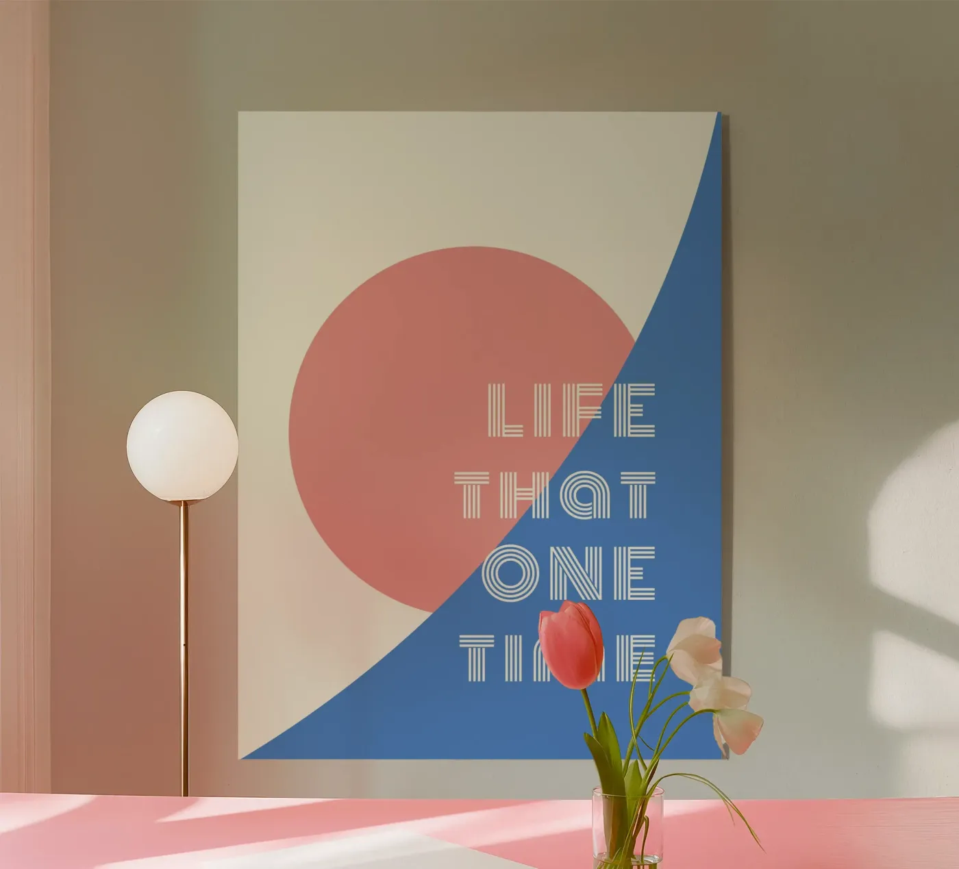 LIFE THAT ONE TIME acrylic glass by natural neutral