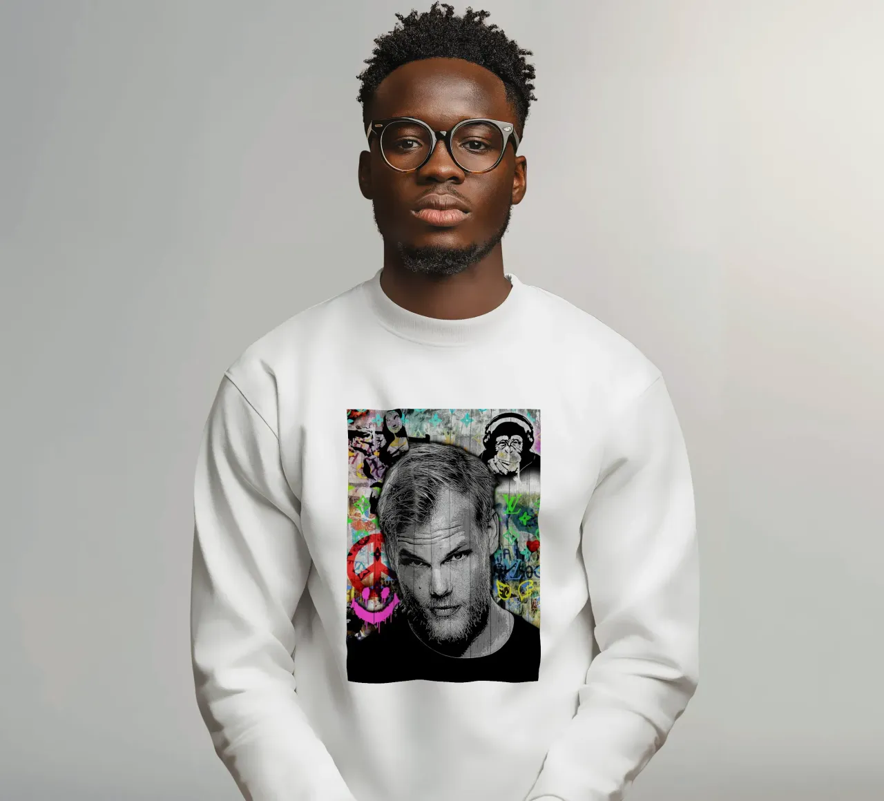 Pop art Avicii felpa da FreeArtStudio