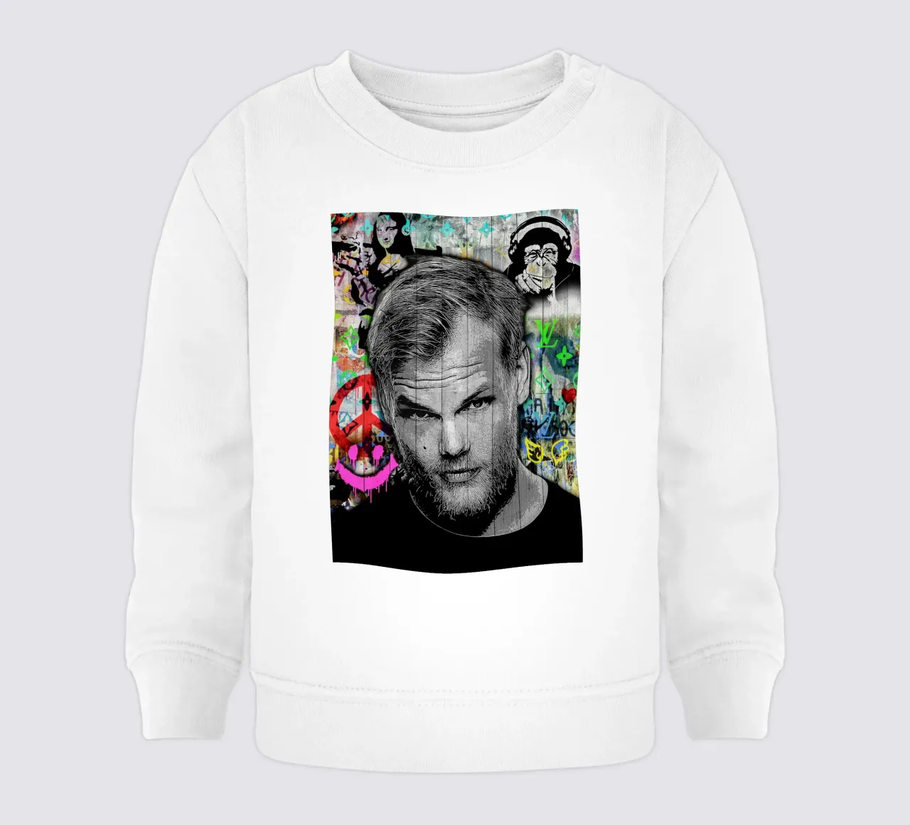 Pop art Avicii felpa neonato da FreeArtStudio