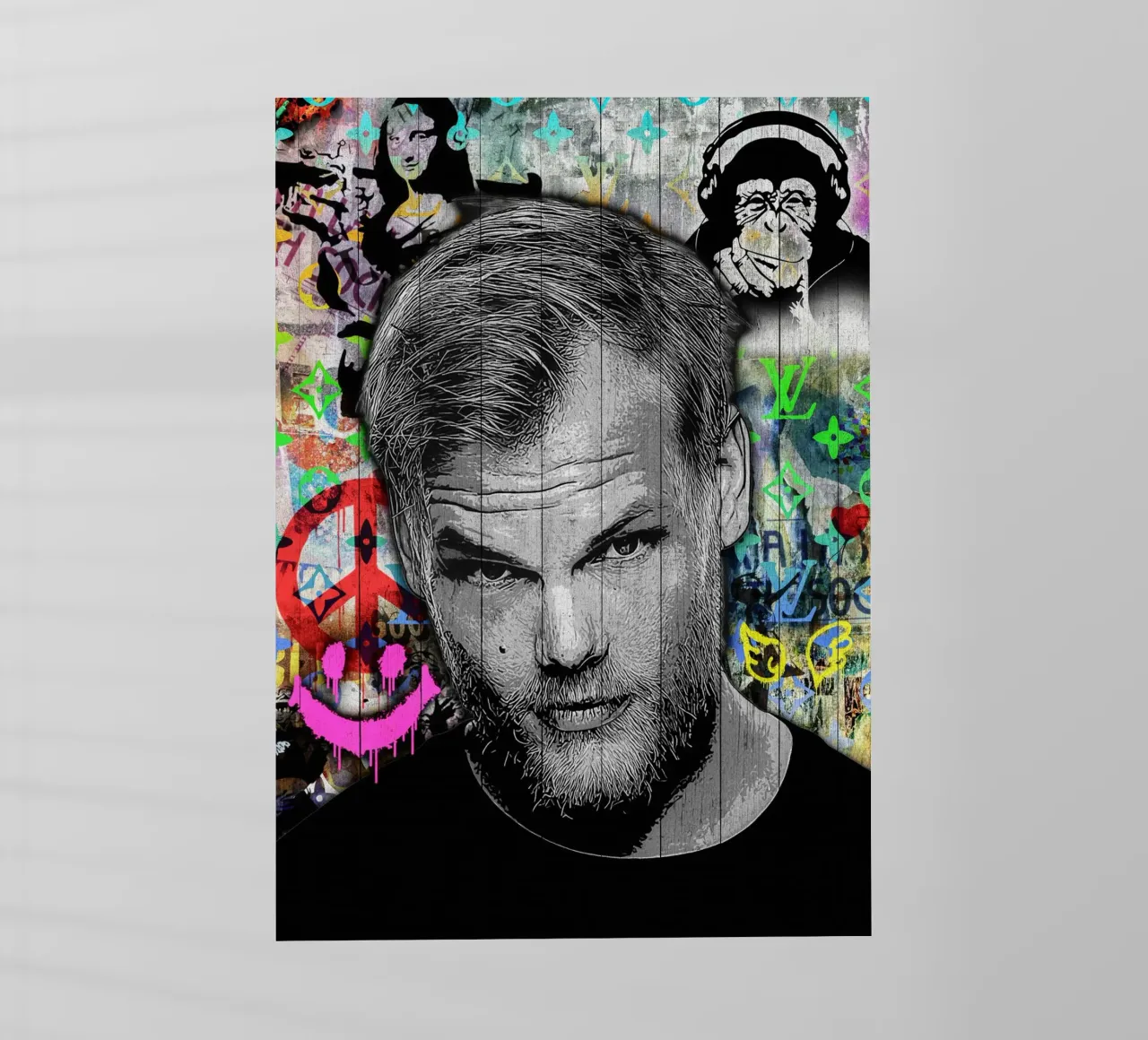 Pop art Avicii pellicola backlit da FreeArtStudio