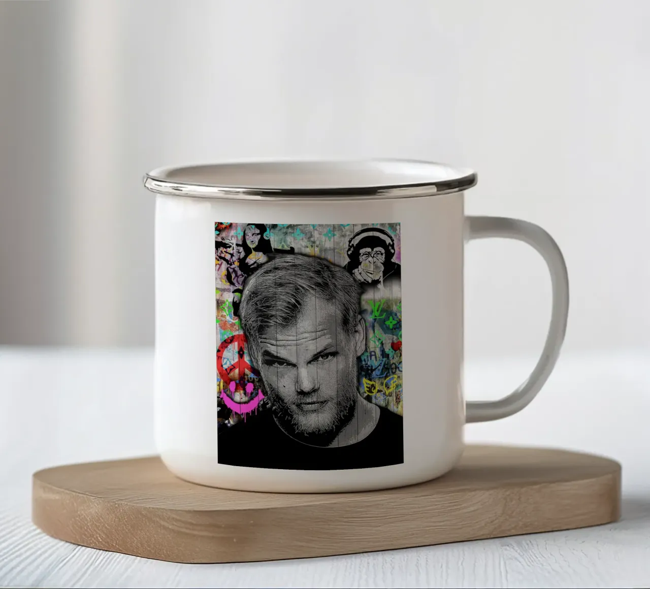 Pop art Avicii tazza in smalto da FreeArtStudio