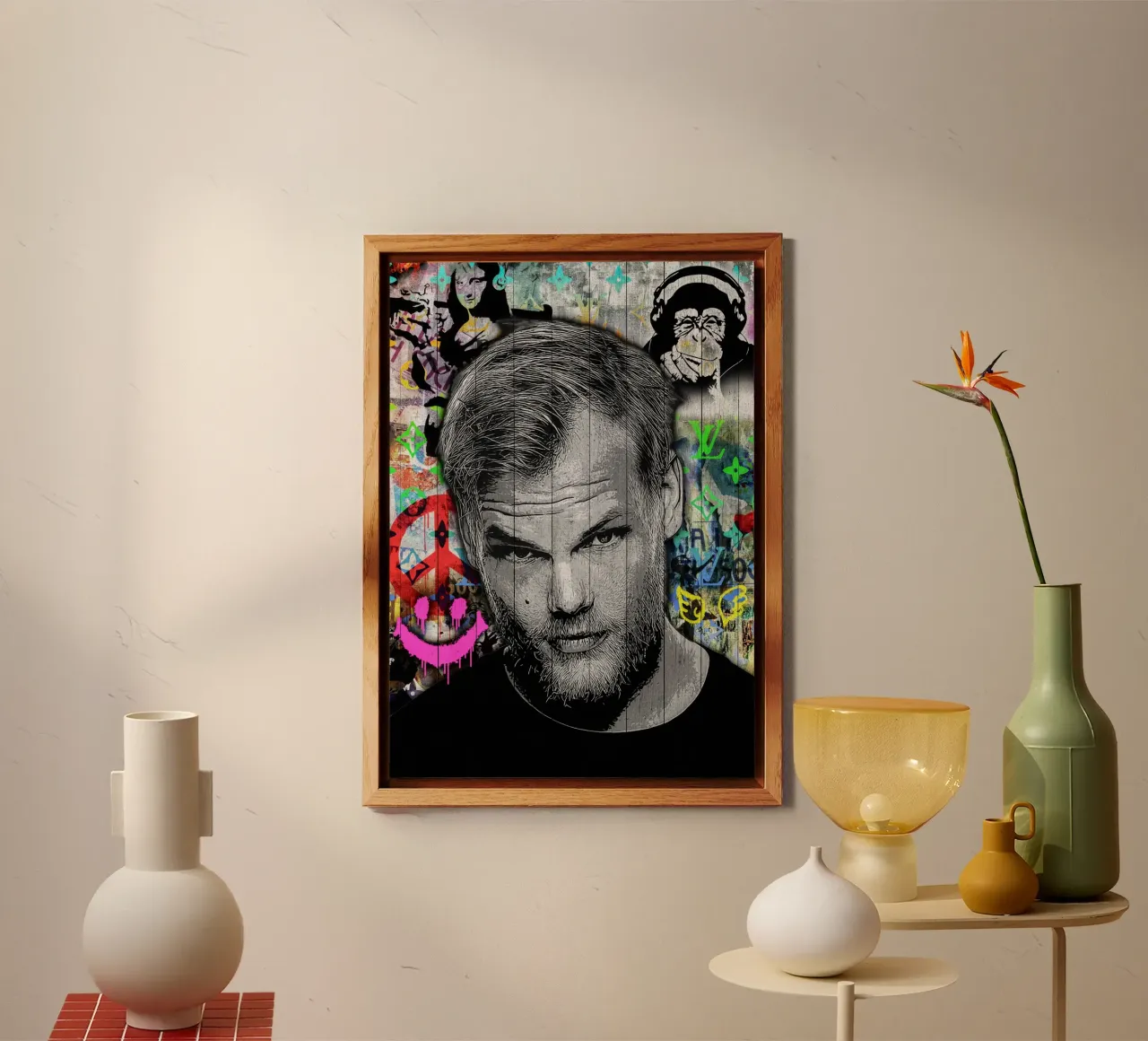Pop art Avicii alluminio dibond da FreeArtStudio