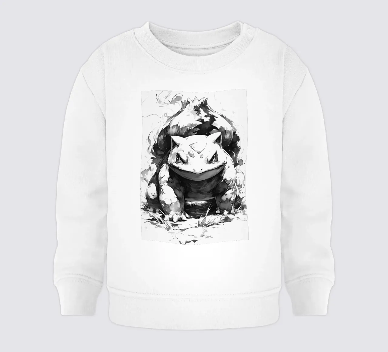 Bulbasaur black and white felpa neonato da CreativeStudio
