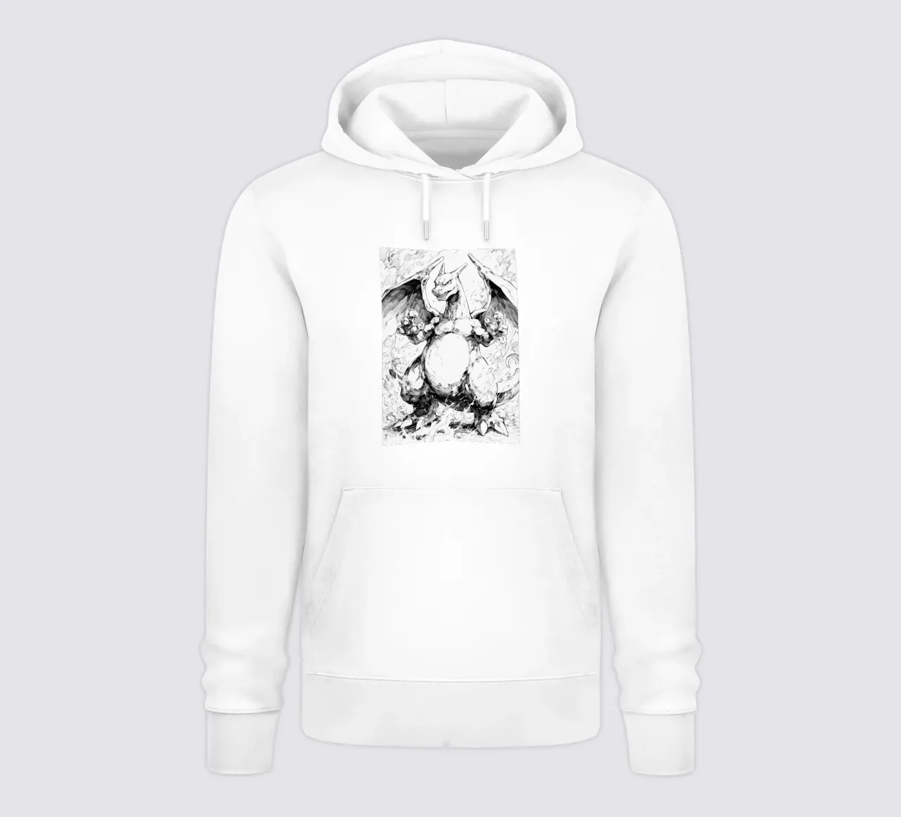 Charizard black and white felpa con cappuccio da CreativeStudio